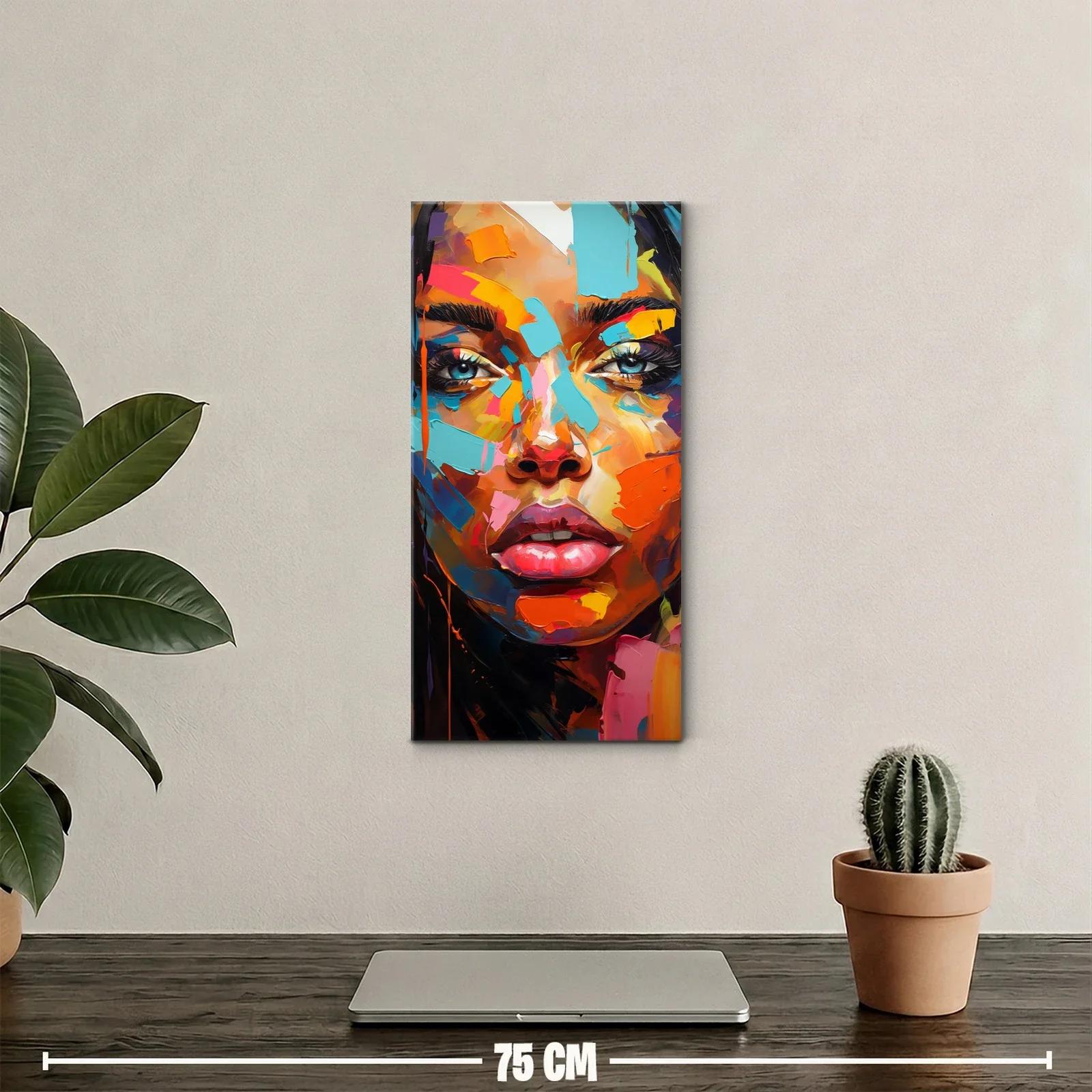 Cuadro rostro de mujer con colores intensos — miniatura 2