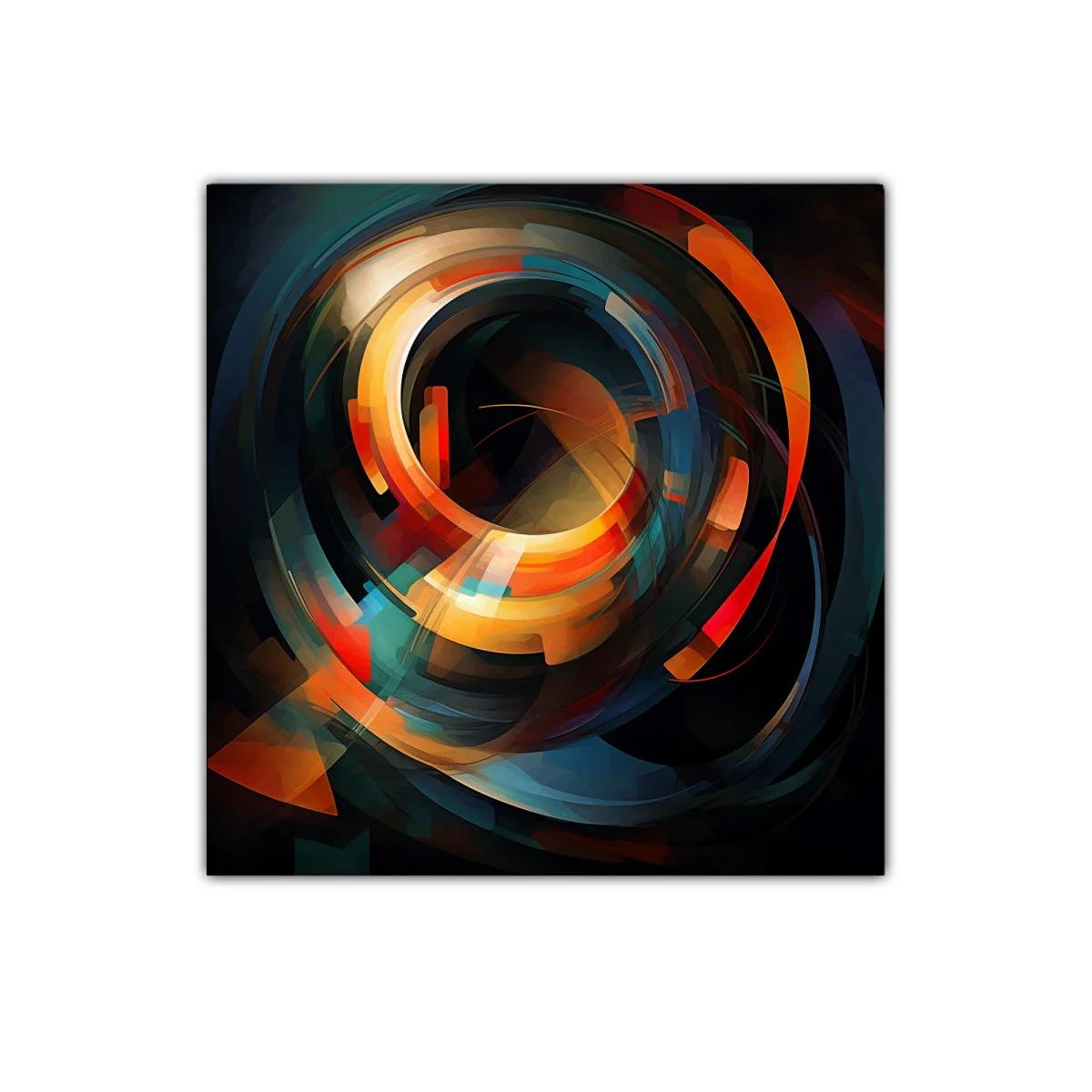 Composición abstracta en espiral de colores vibrantes — imagen principal