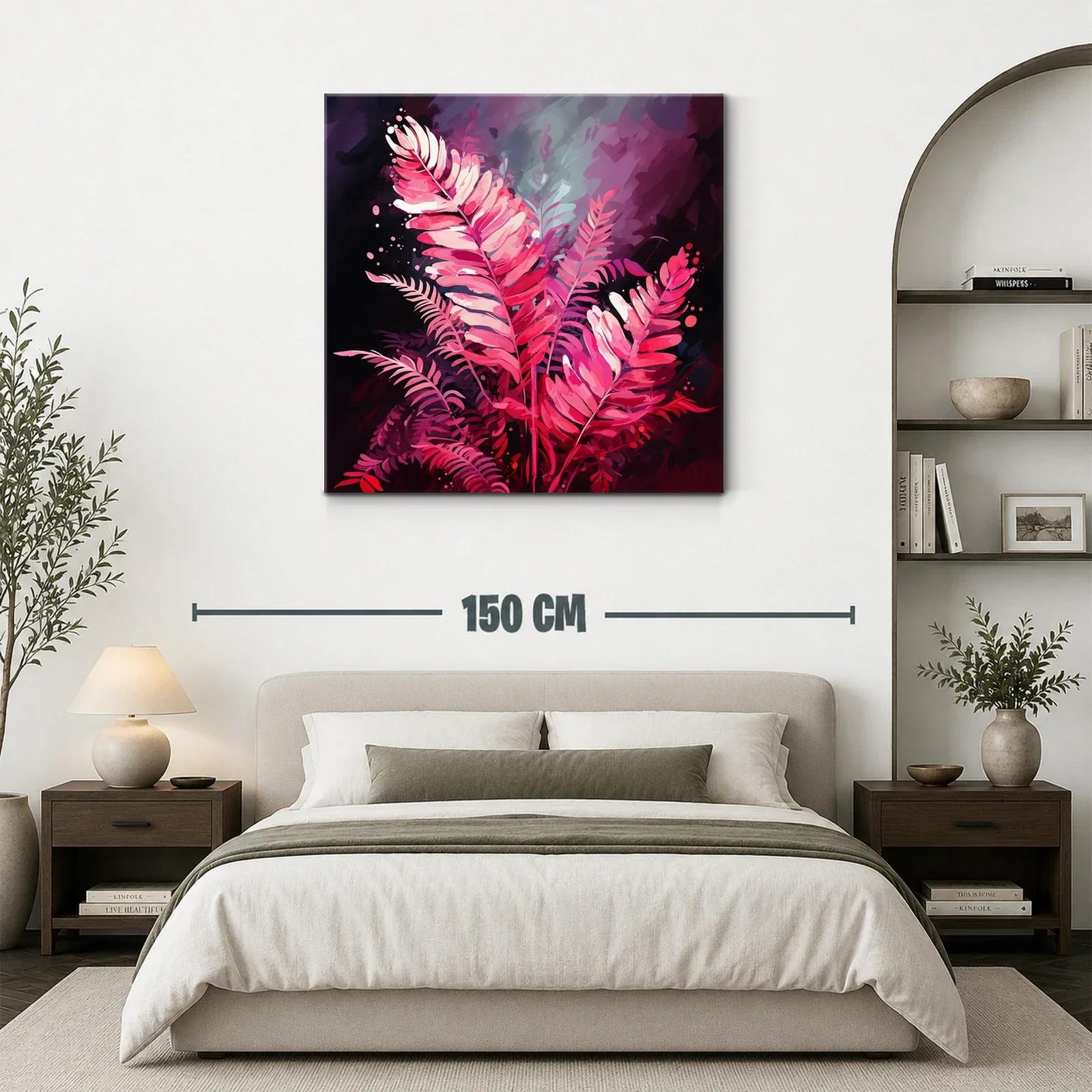 Elegancia vibrante con hojas en tonos rosa y fucsia — miniatura 3