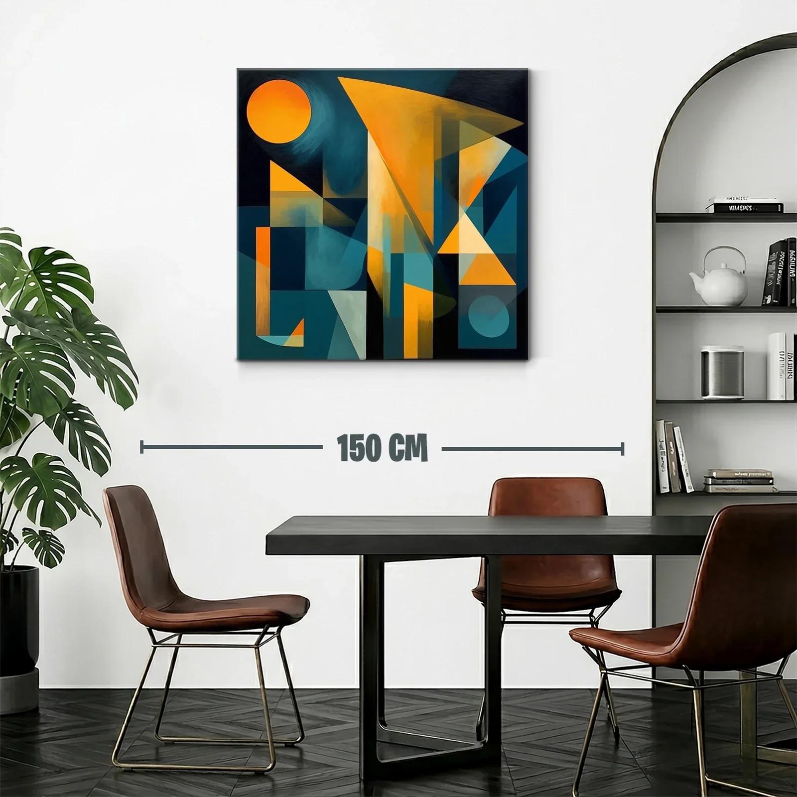 Composición abstracta con formas geométricas y tonos cálidos — miniatura 2