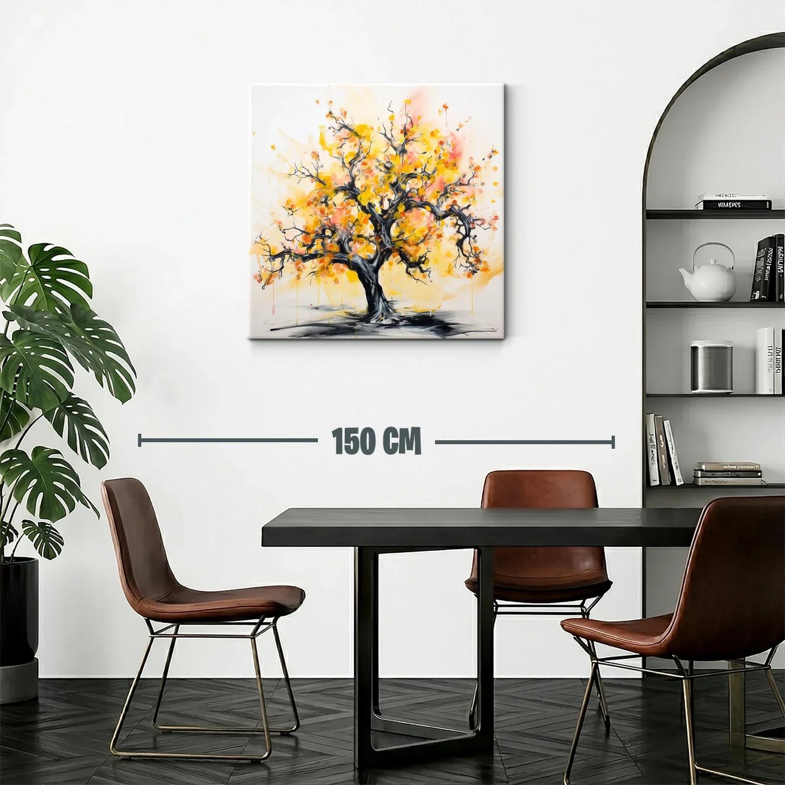 Cuadro de árbol otoñal con tonos cálidos y vibrantes — miniatura 2