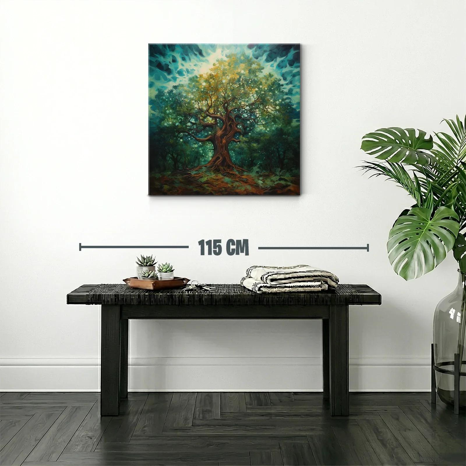 Árbol místico con luces en bosque encantado — miniatura 2