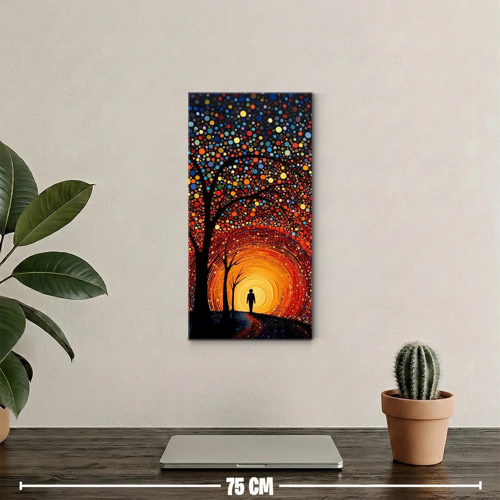 Cuadro persona caminando hacia un túnel de luz — miniatura 2