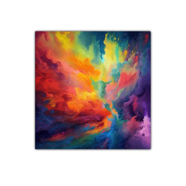 Expresión vibrante de colores en explosión dinámica