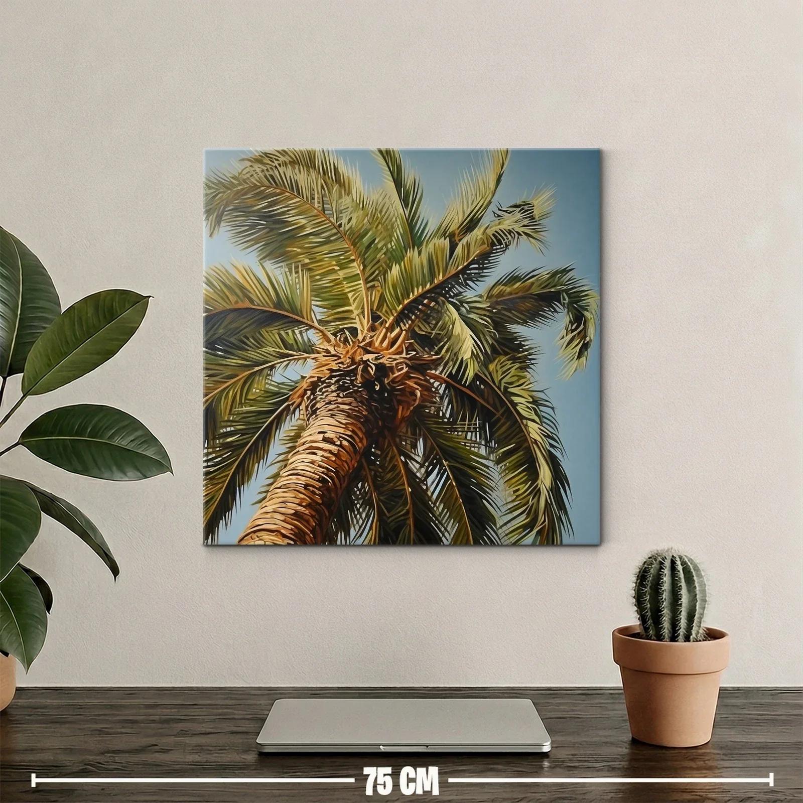 Elegancia Tropical con Palmas en Cielo Azul Claro — miniatura 2