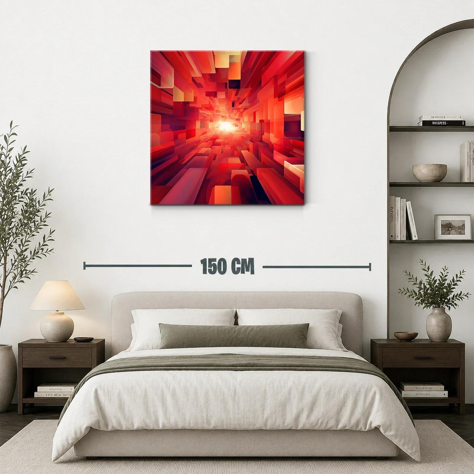 Arte abstracto en tonos cálidos con profundidad luminosa — miniatura 3
