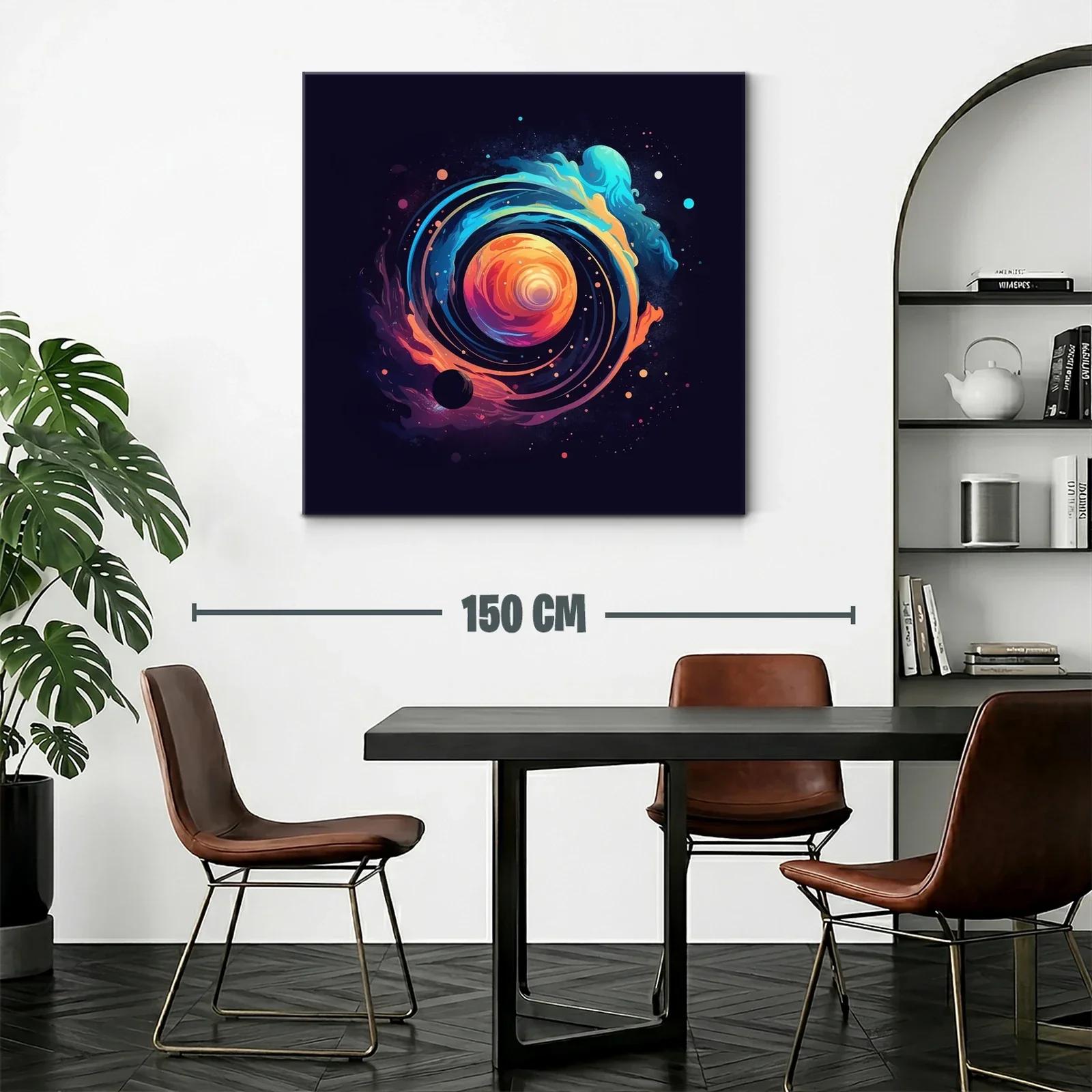 Cuadro del Cosmos en Movimiento con Tonos Vibrantes — miniatura 2