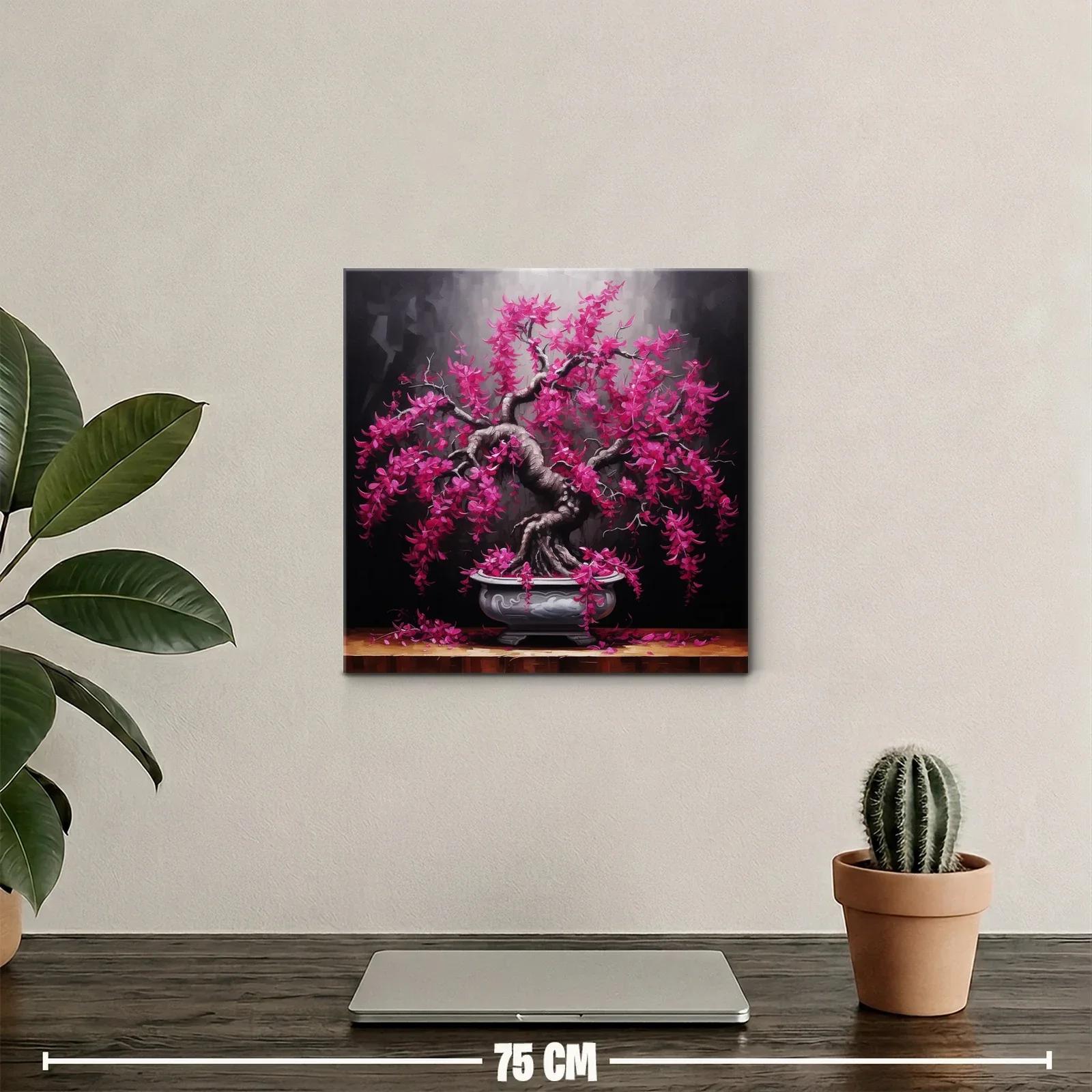 Armonía floral en bonsái con vibrantes tonos fucsia — miniatura 2
