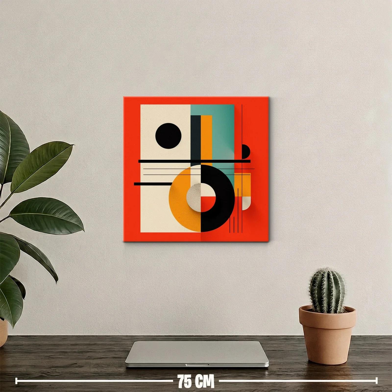 Composición geométrica en tonos vivos y contrastantes — miniatura 2