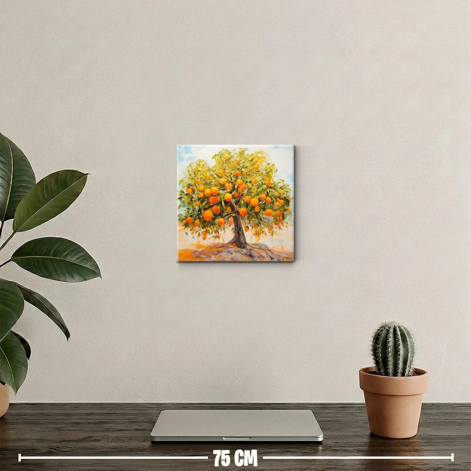 Cuadro árbol de naranjas con vibrante colorido natural — miniatura 2
