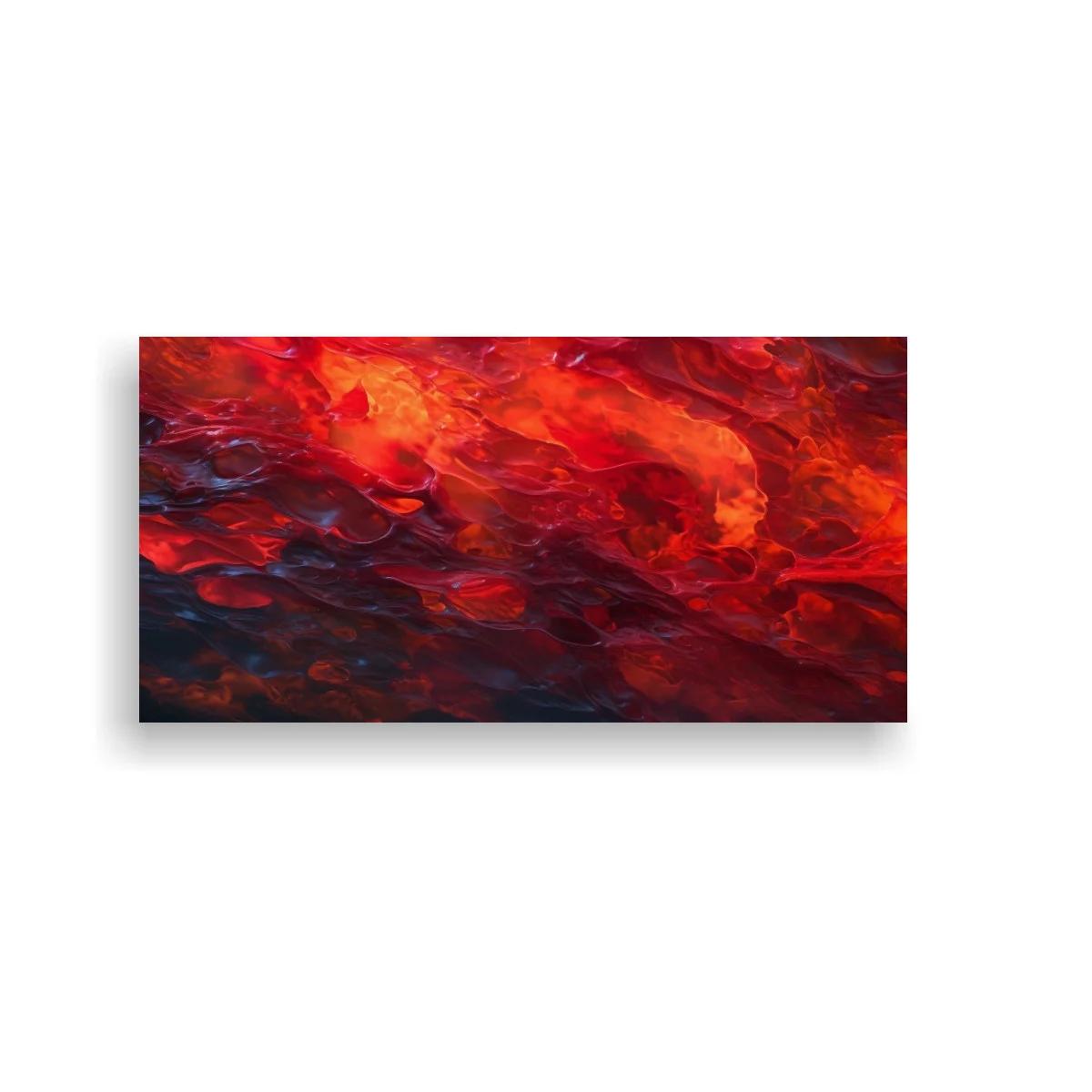 Cuadro textura abstracta roja y negra con relieve visual — imagen principal