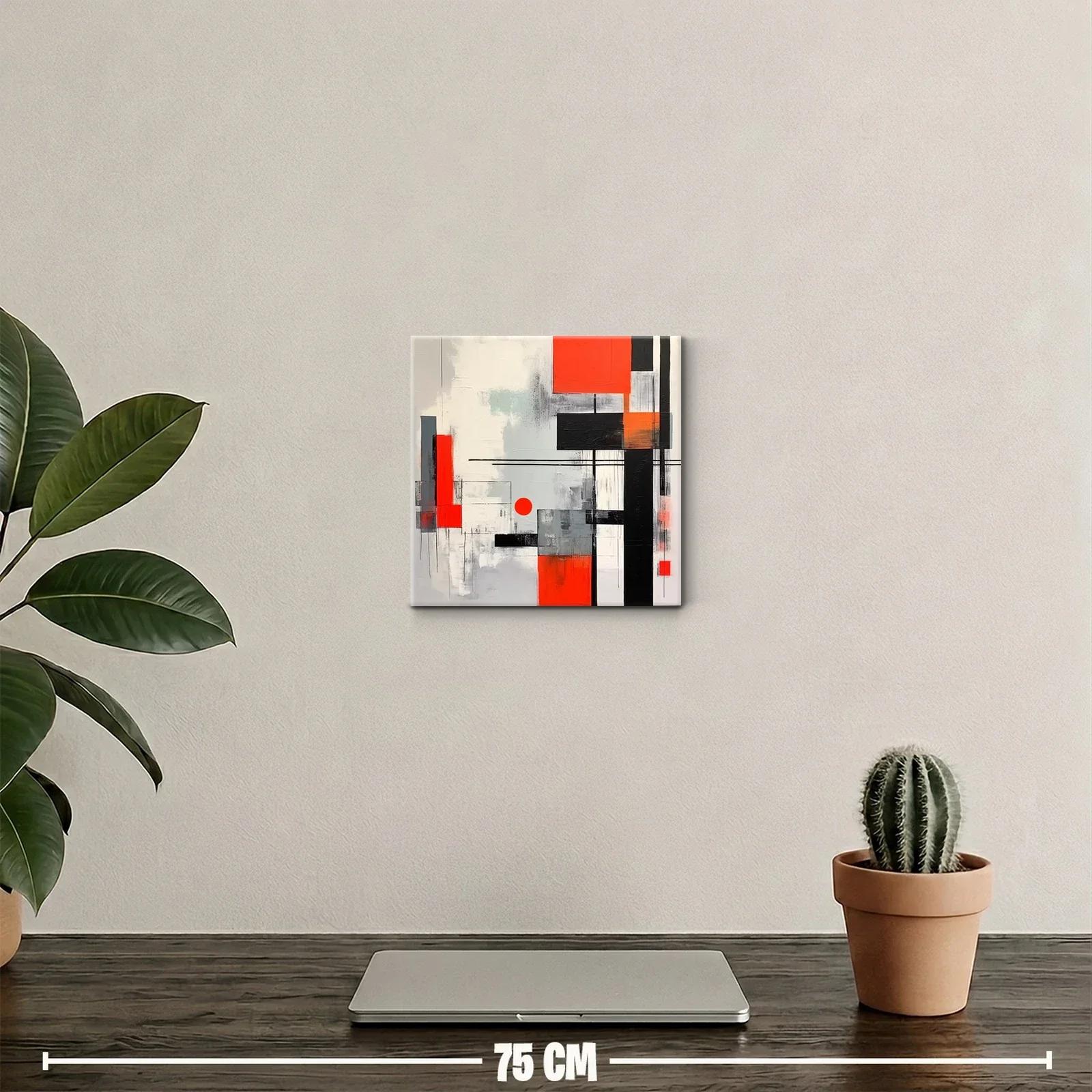 Composición abstracta con bloques y líneas geométricas intensas — miniatura 2
