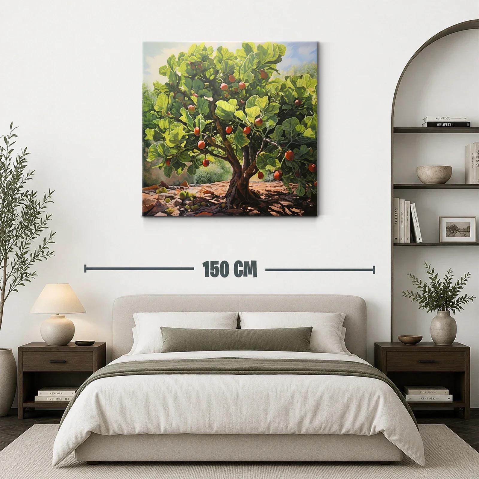 Árbol frutal iluminado con hojas y frutos vibrantes — miniatura 3