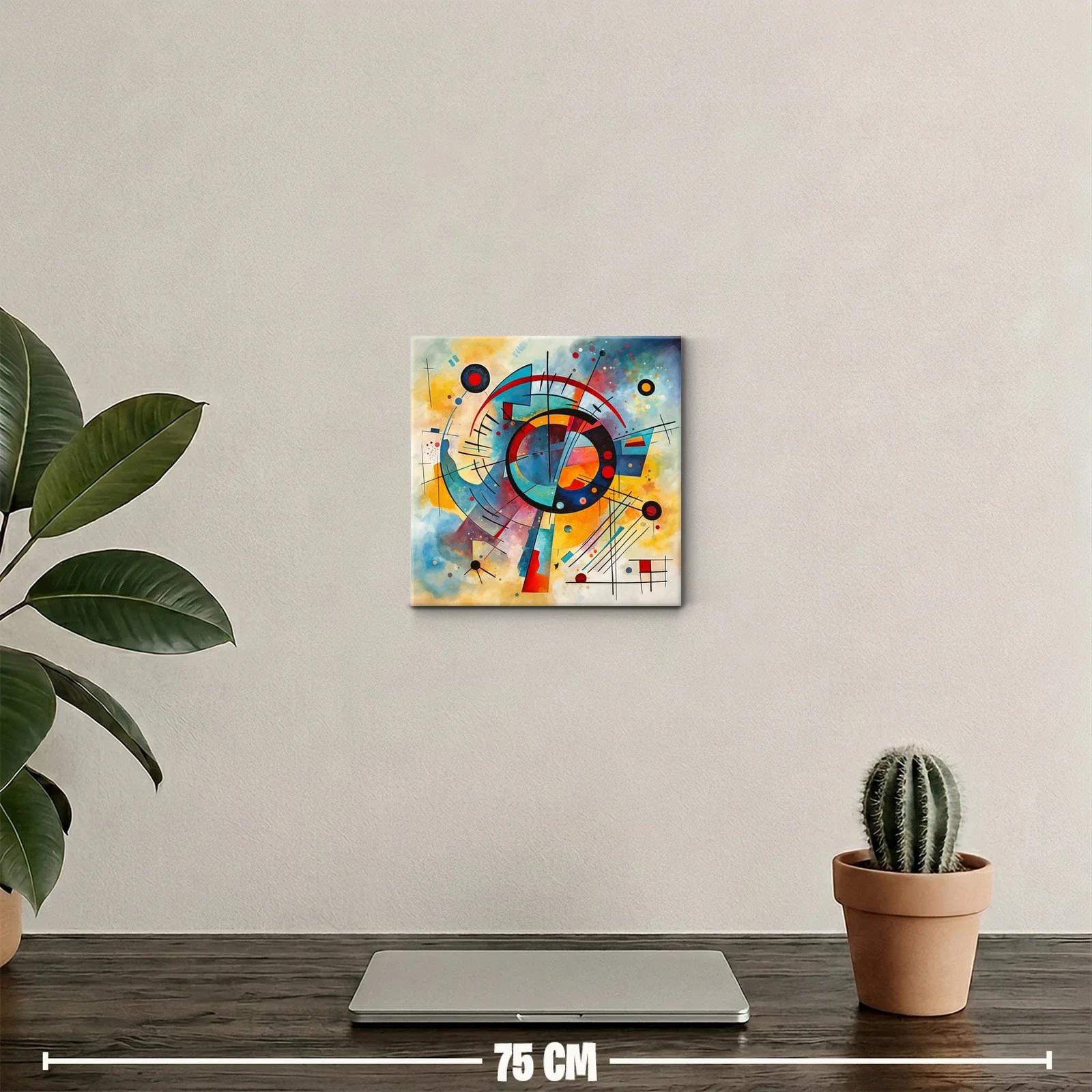 Cuadro abstracto con formas y colores vibrantes — miniatura 2