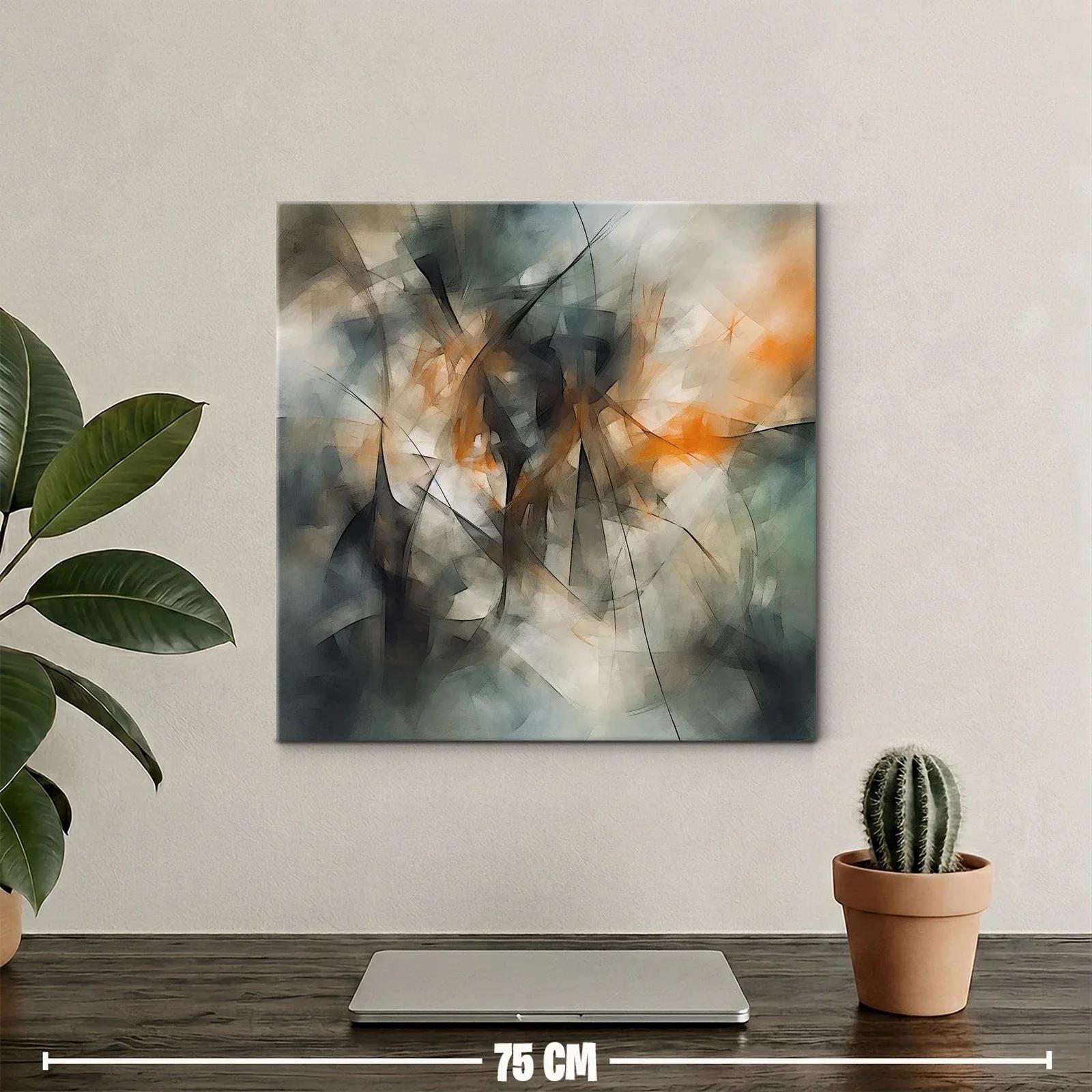 Composición abstracta en tonos cálidos y neutros — miniatura 2