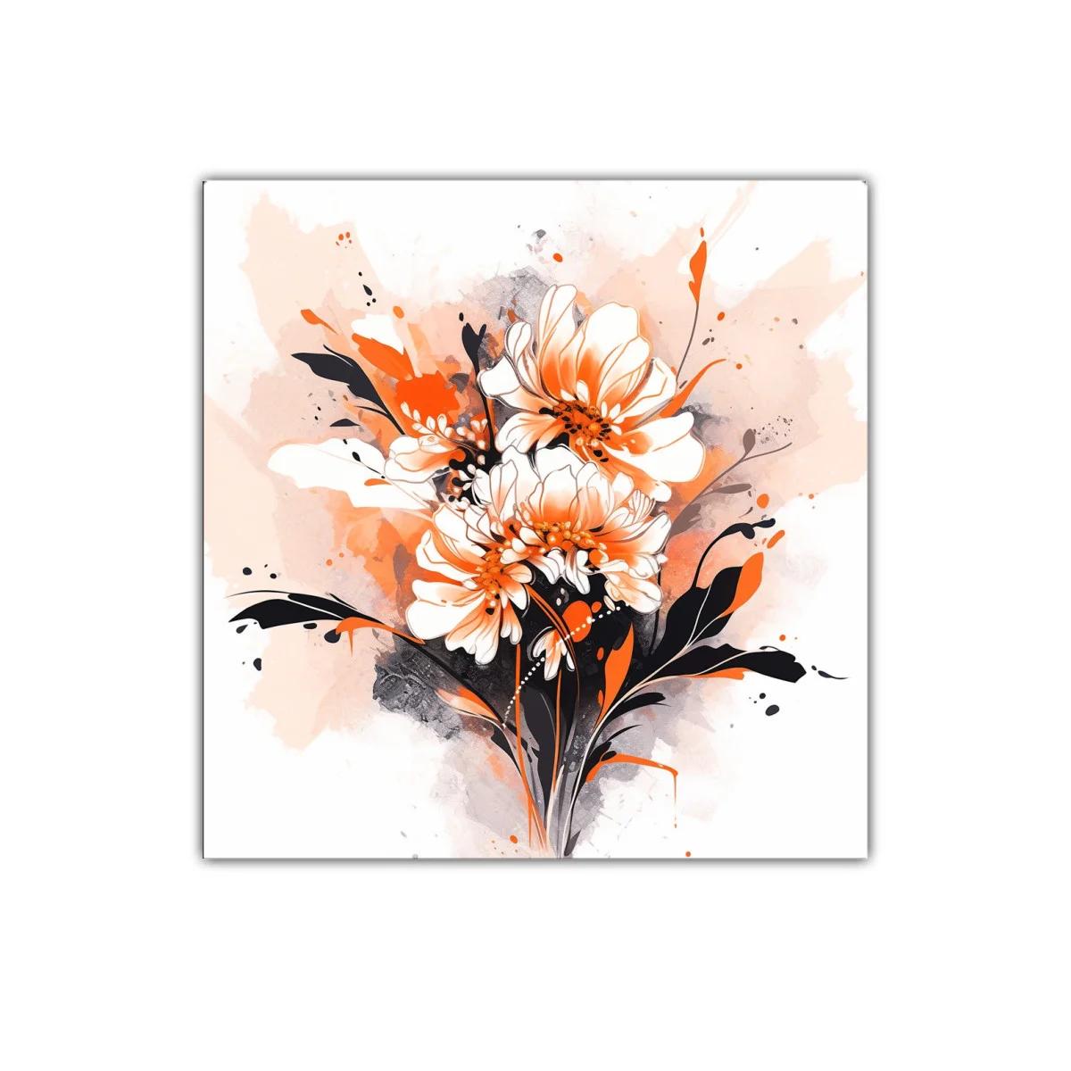 Flores vibrantes con tonos anaranjados y negros