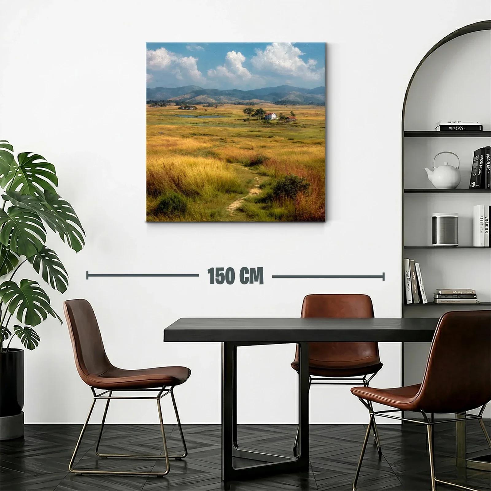 Paisaje campestre con praderas y cielos azules — miniatura 2