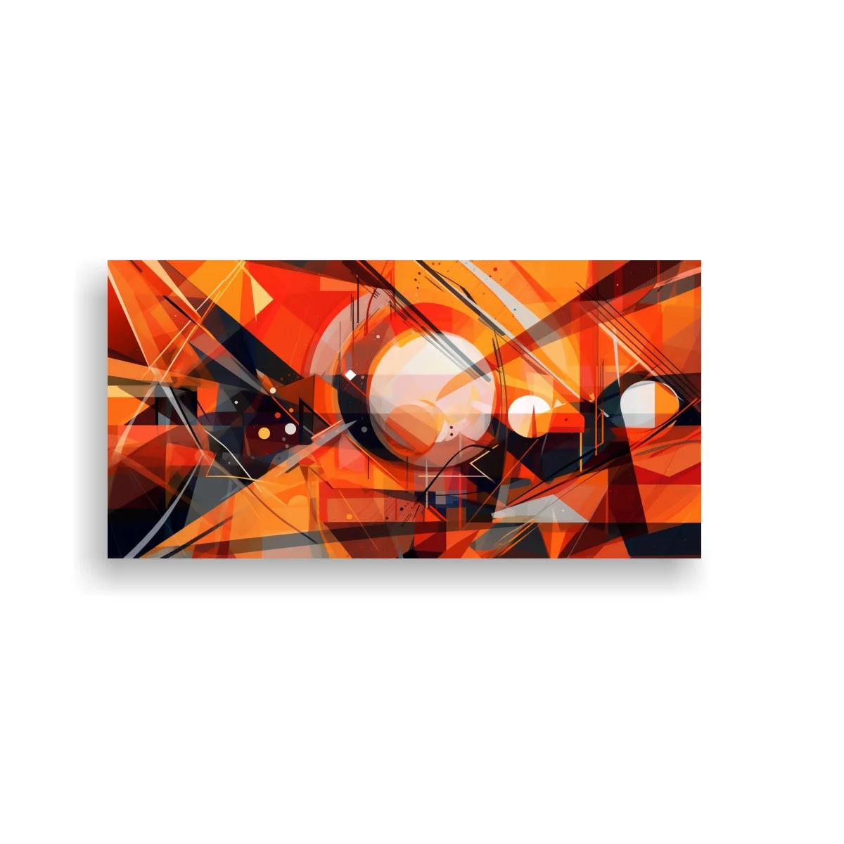 Cuadro composición geométrica abstracta con diagonales en tensión — imagen principal
