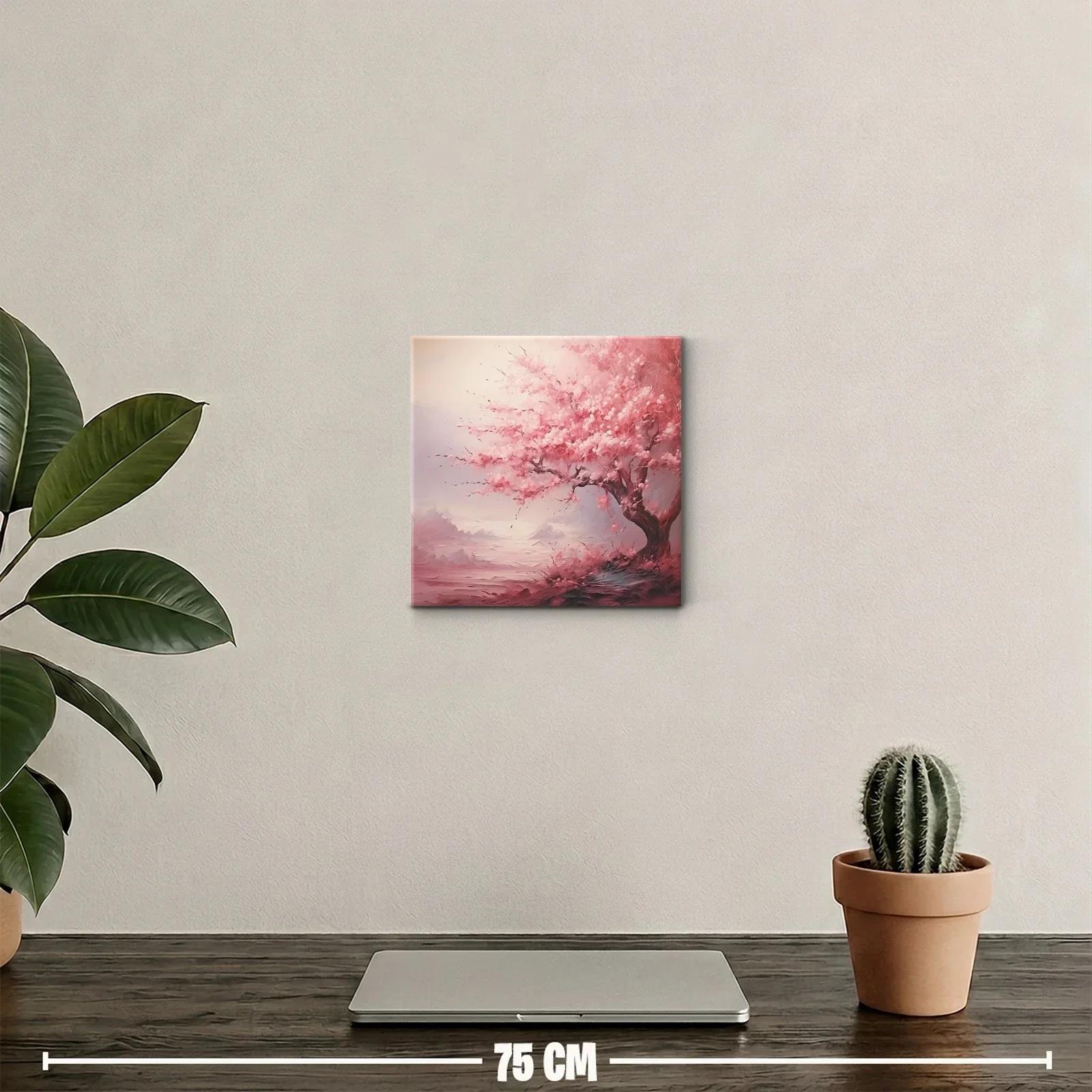 Árbol de flores rosas en paisaje sereno — miniatura 2