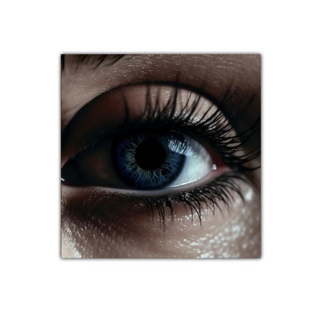 Detalle hipnótico de un ojo azul en primer plano