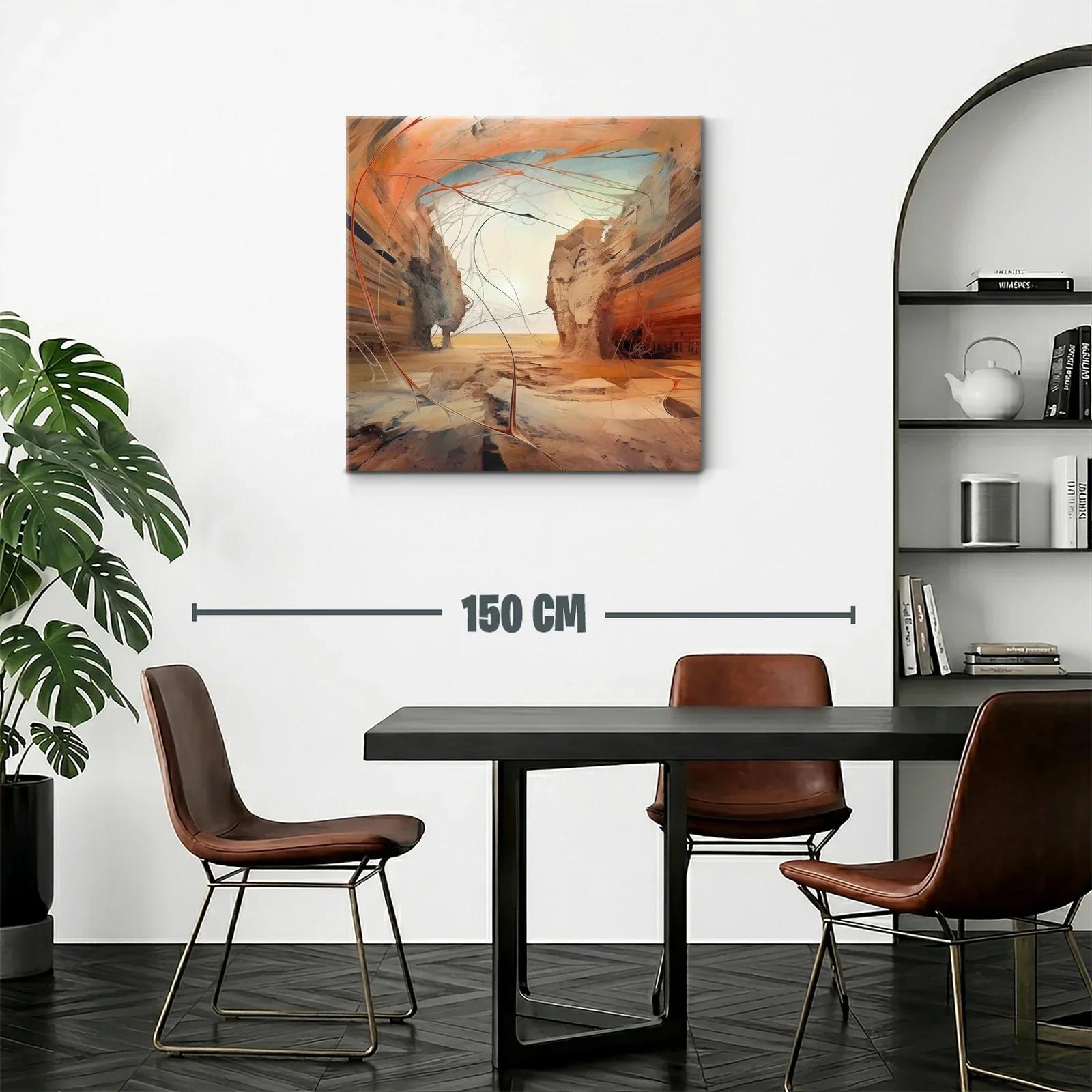 Paisaje desértico con formas abstractas y tonos cálidos — miniatura 2