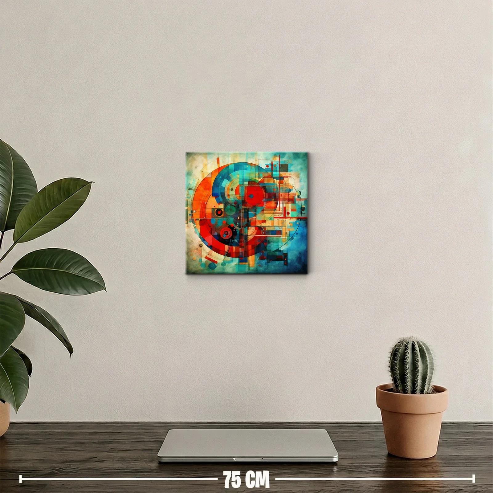 Composición geométrica con colores vibrantes y círculos superpuestos — miniatura 2