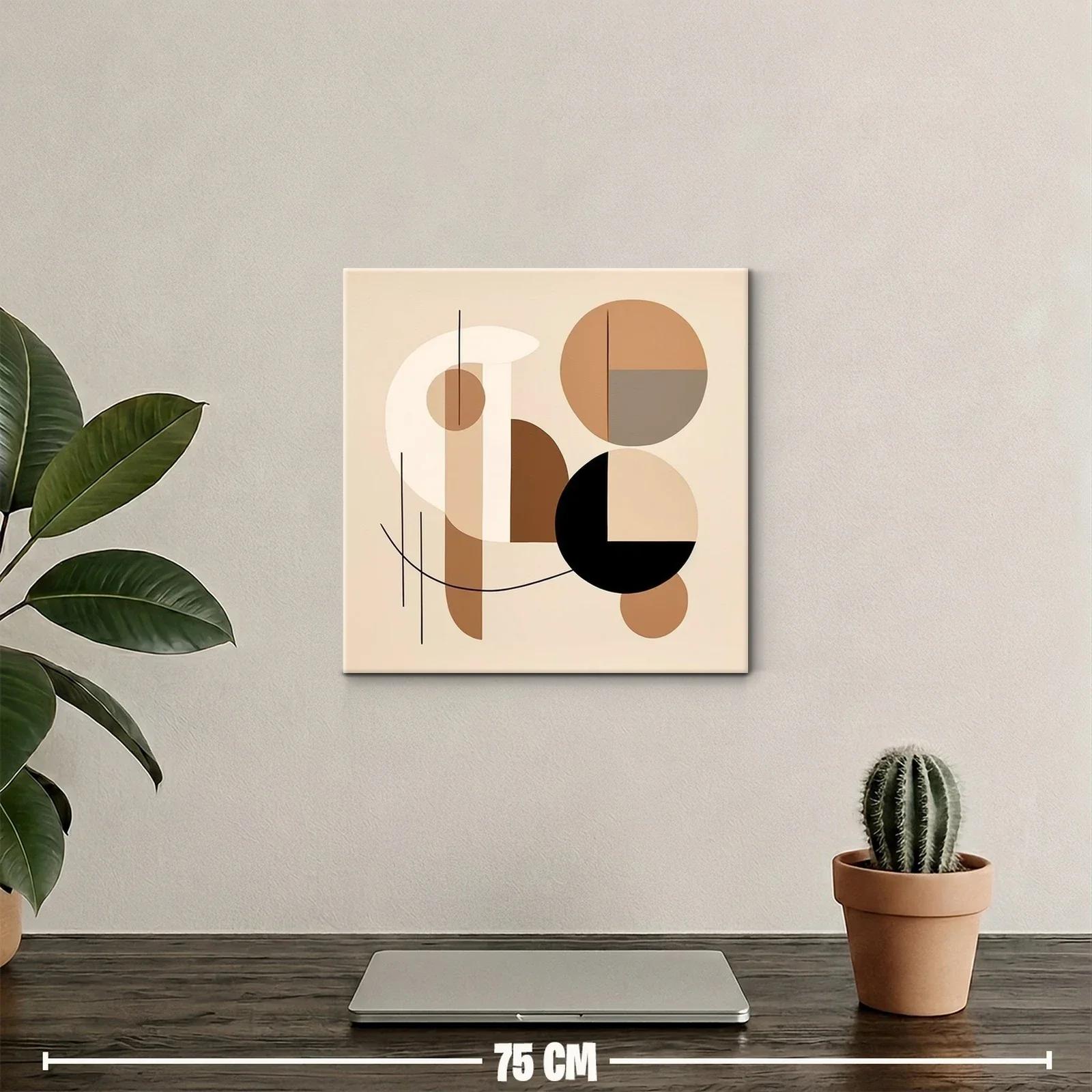 Composición geométrica en tonos tierra y negro — miniatura 2