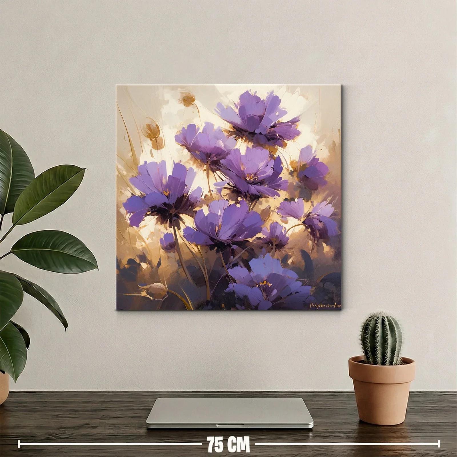 Flores lilas vibrantes con fondo cálido y luminoso — miniatura 2