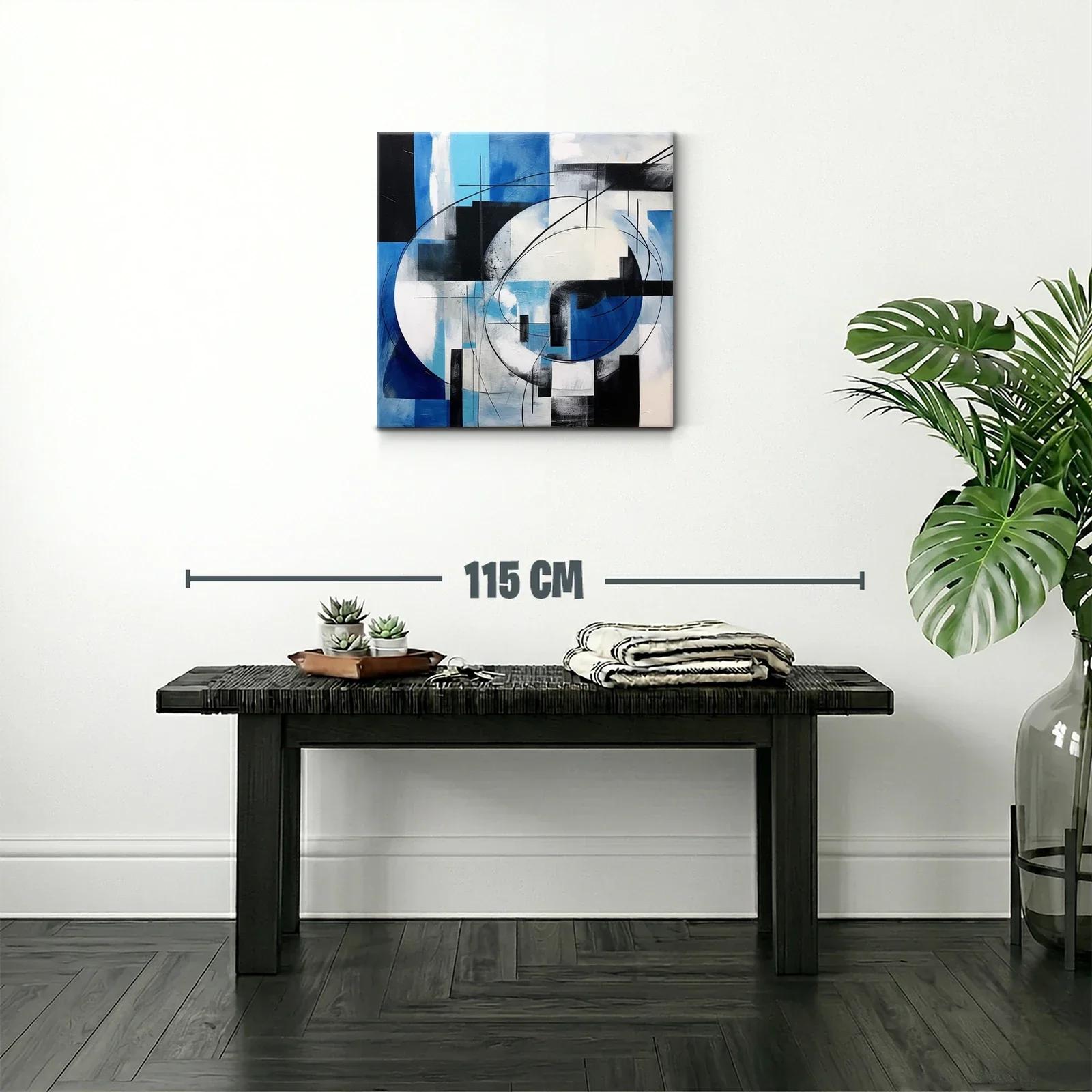 Composición abstracta en tonos azules y negros — miniatura 2