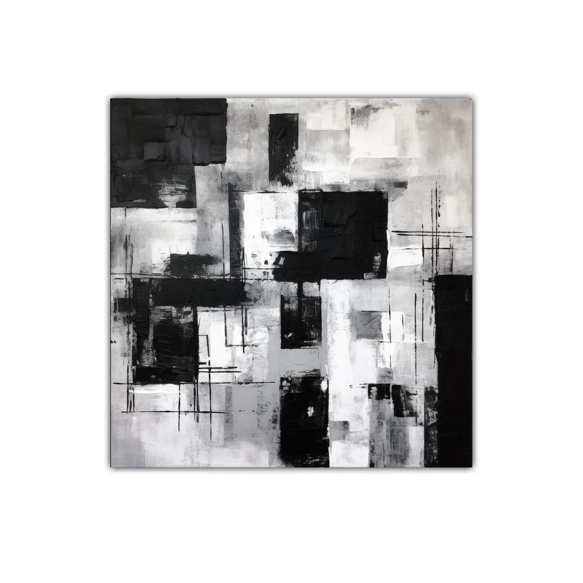 Composición abstracta en blanco negro y grises — imagen principal