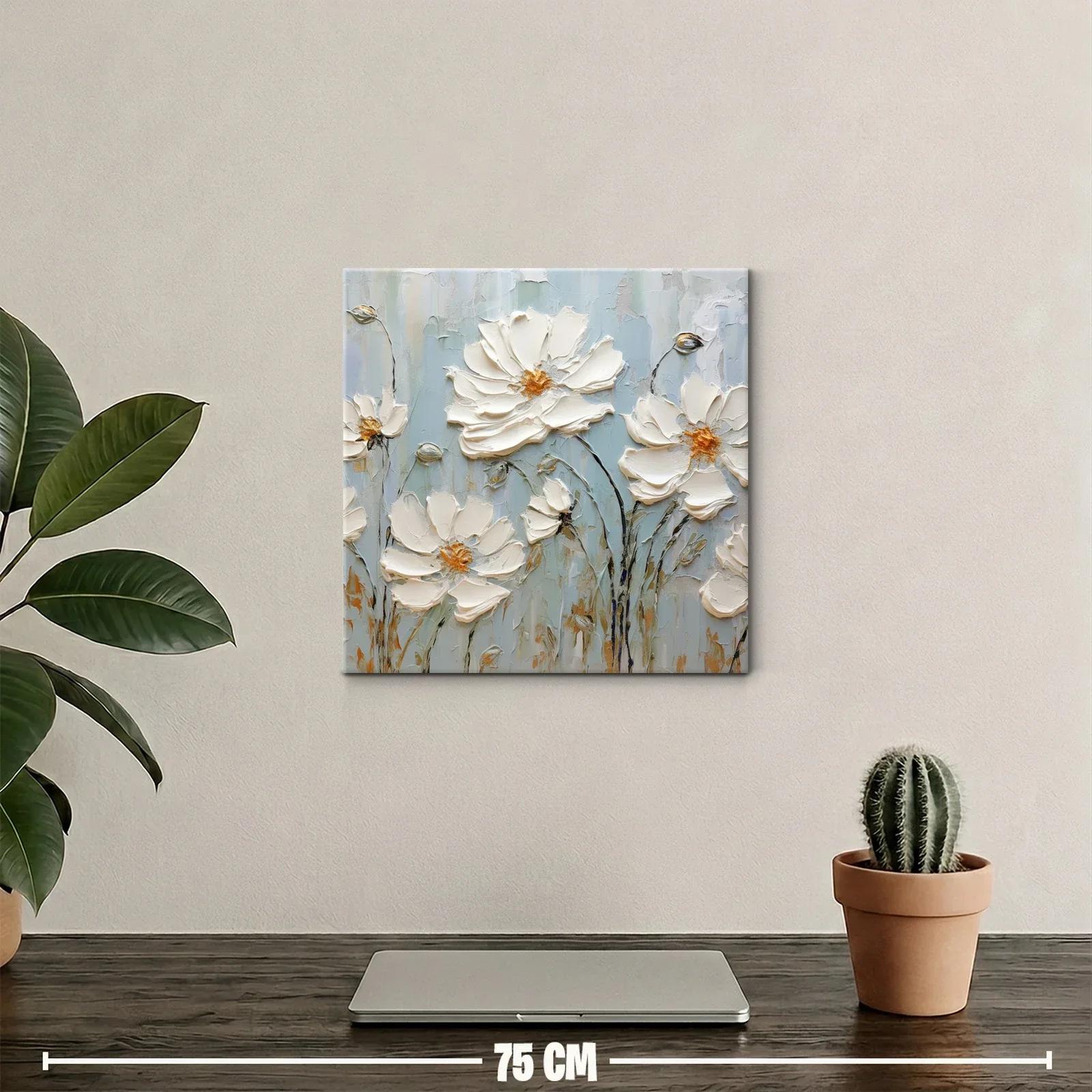 Cuadro floral con tonos suaves y textura elegante — miniatura 2