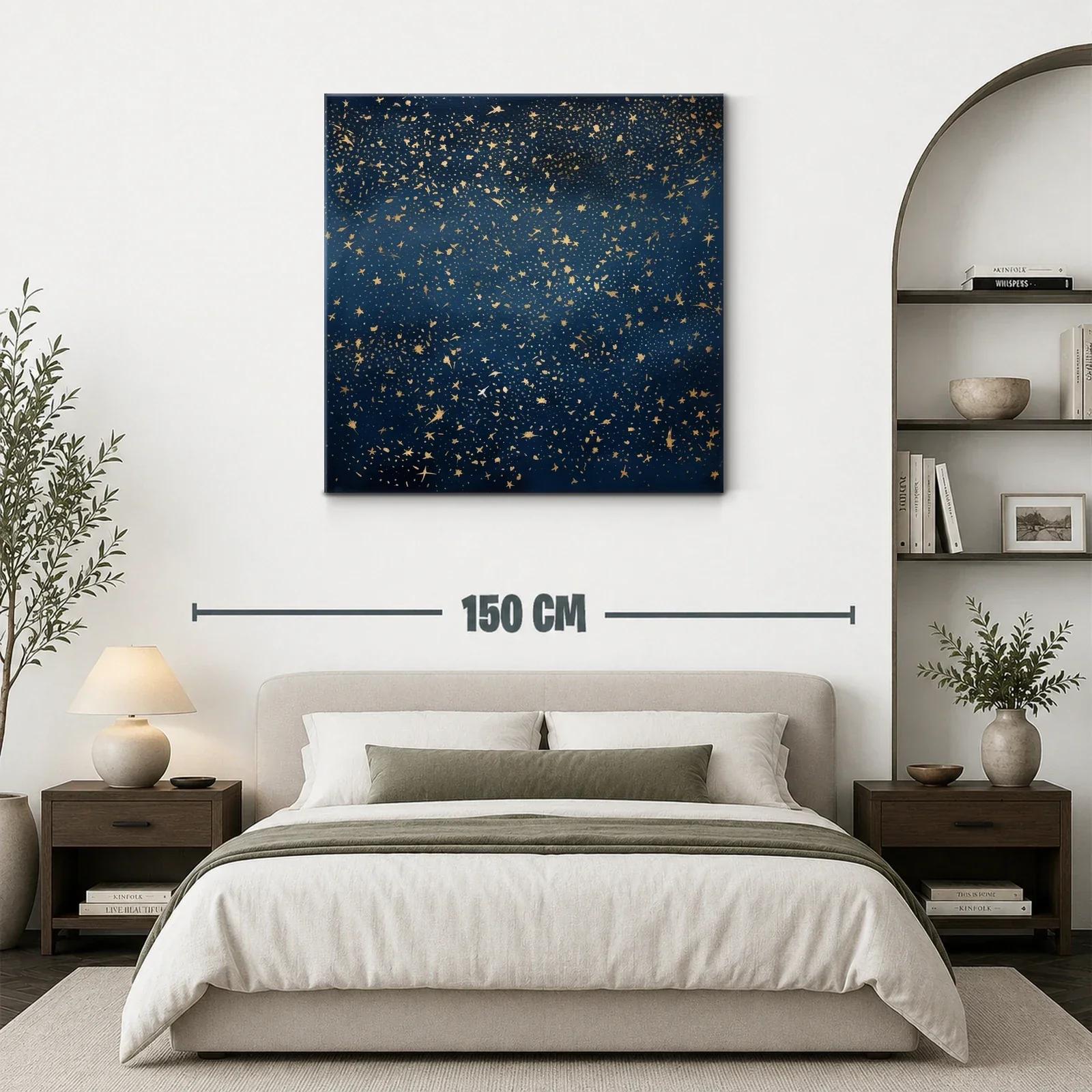 Estrellas doradas sobre fondo azul profundo — miniatura 3