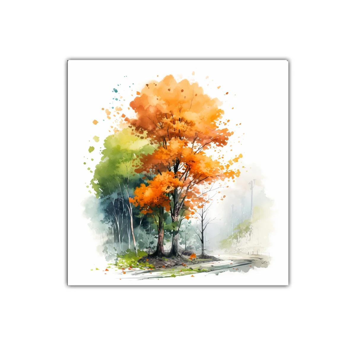 Árboles en otoño con vibrante color naranja — imagen principal
