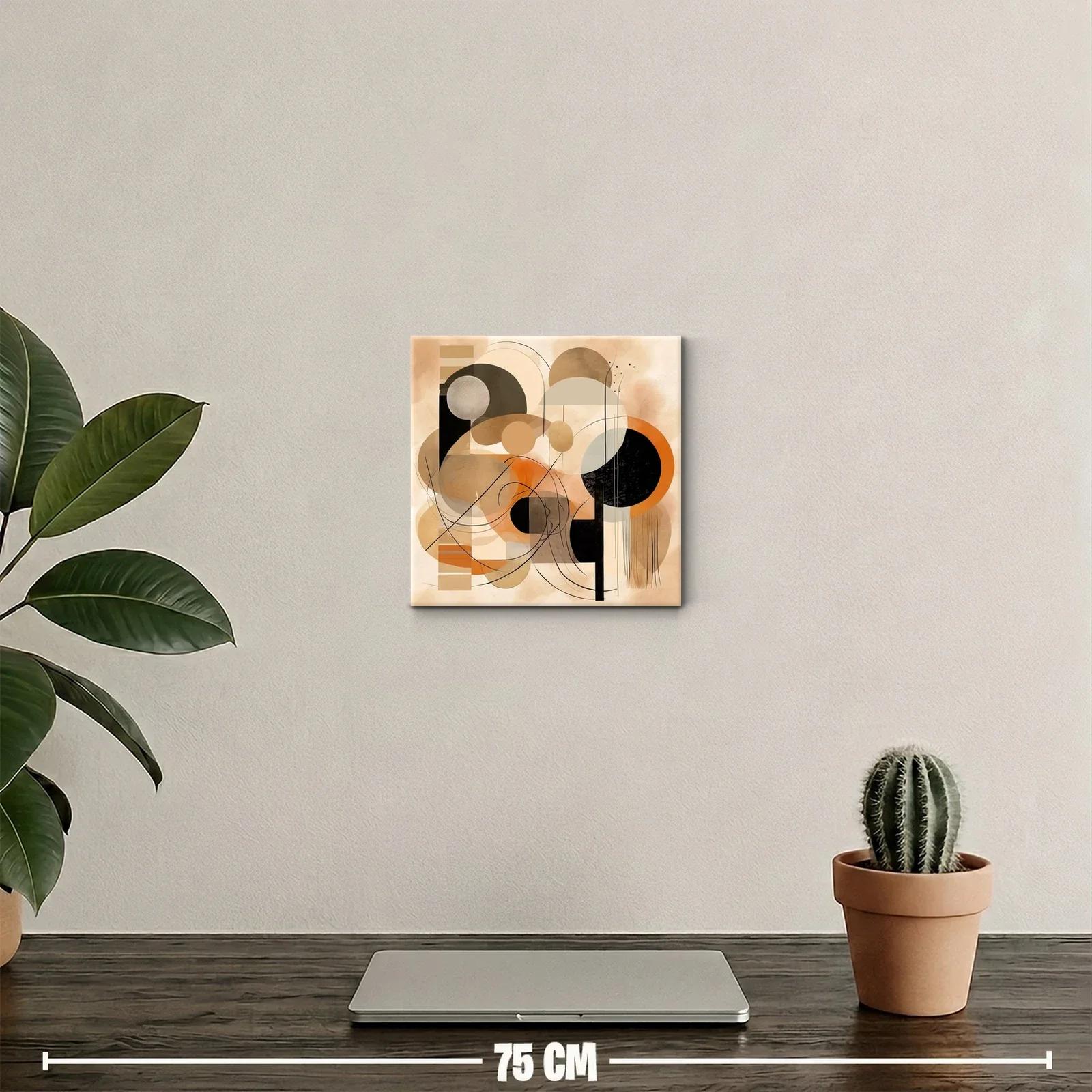 Composición abstracta con formas geométricas y tonos cálidos — miniatura 2