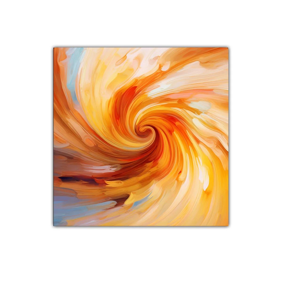 Cuadro decorativo espiral en tonos cálidos y vibrantes — imagen principal