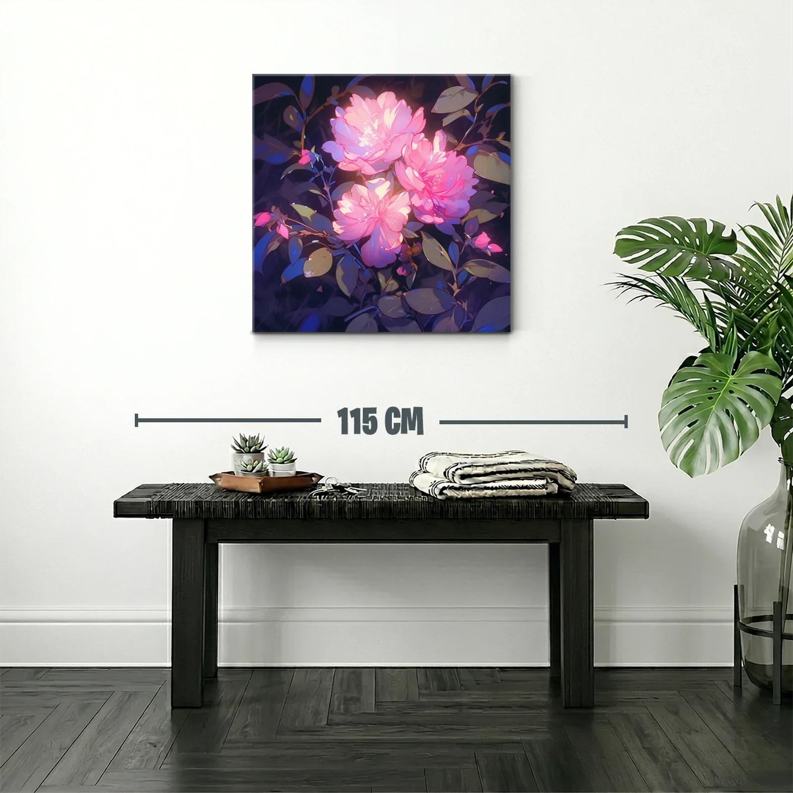 Ramo de flores rosas con contraste vibrante — miniatura 2