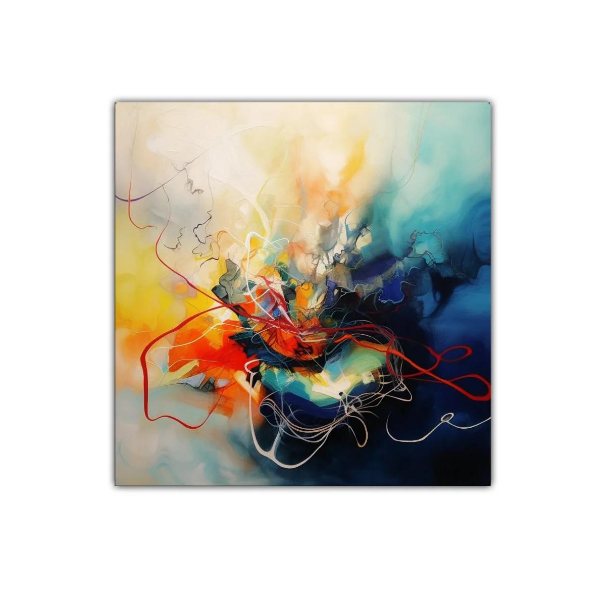 Explosión de color y energía dinámica en composición abstracta — miniatura 1