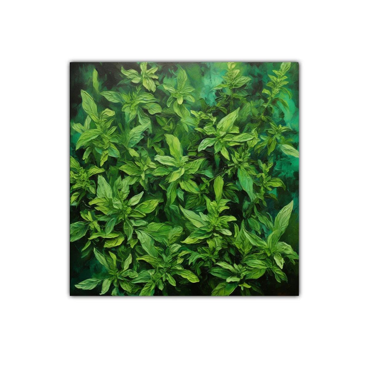 Cuadro decorativo con exuberante follaje verde natural — imagen principal