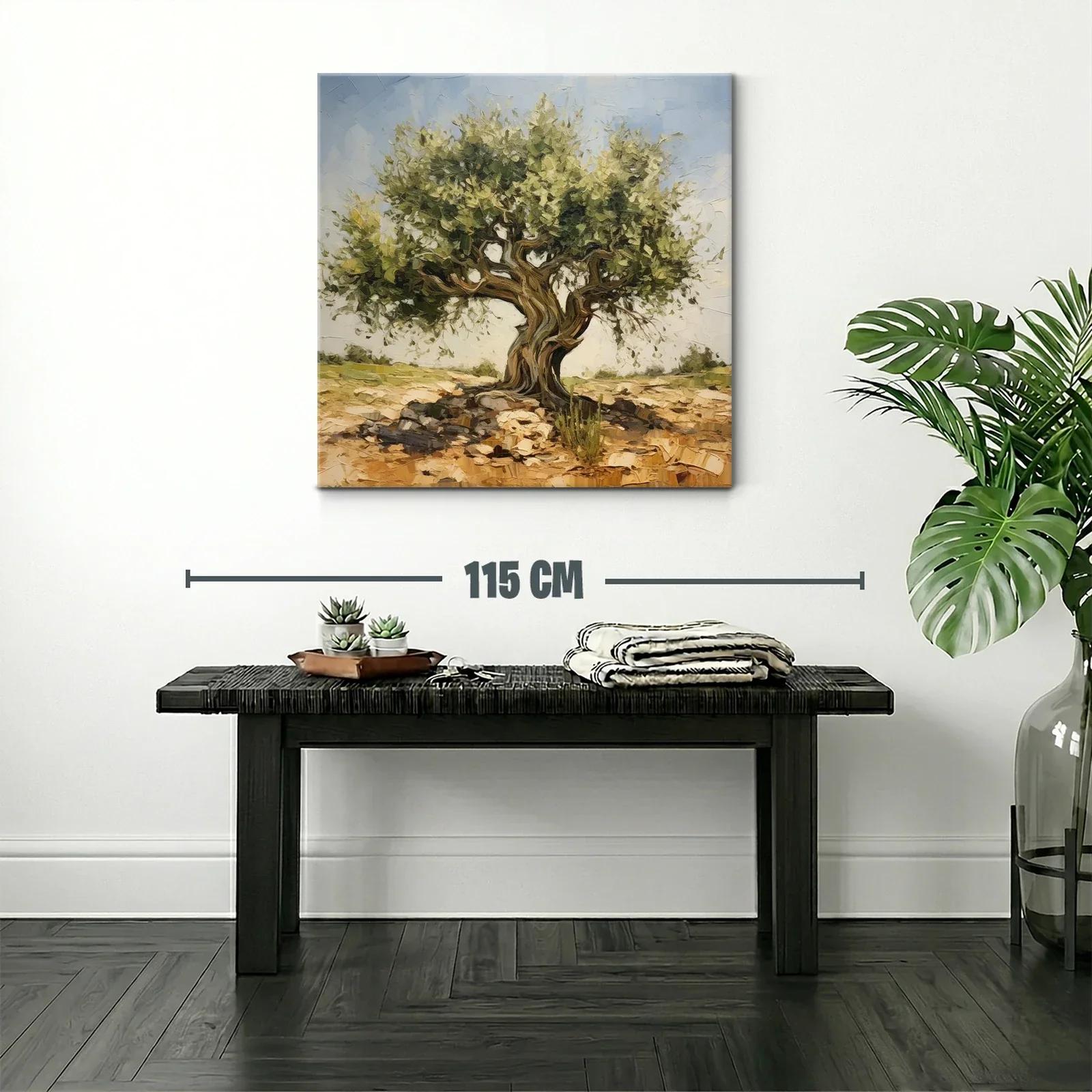 Cuadro árbol de olivo con paisaje sereno y luz natural — miniatura 2