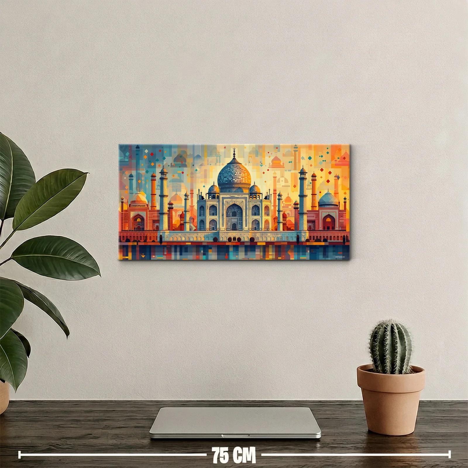 Cuadro Taj Mahal con reflejo y minaretes — miniatura 2