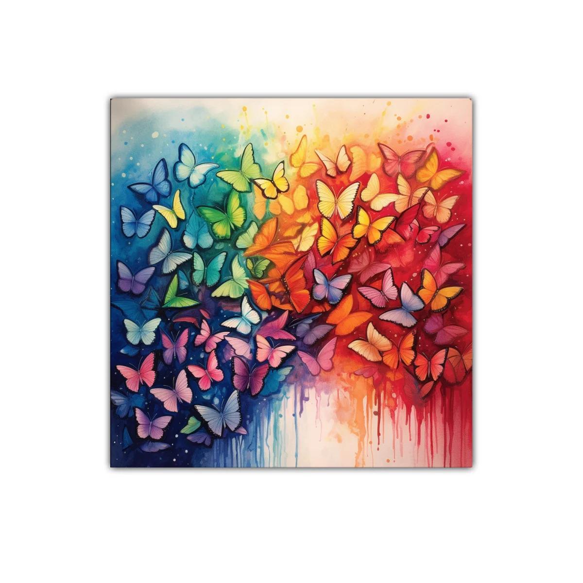 Explosión de mariposas en vibrantes colores brillantes — imagen principal