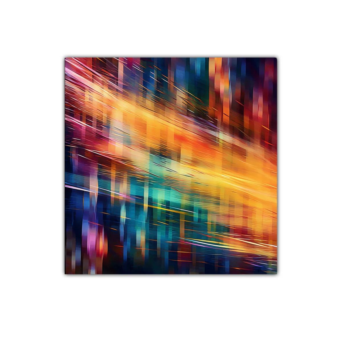 Cuadro abstracto con vibrantes efectos de luz y color