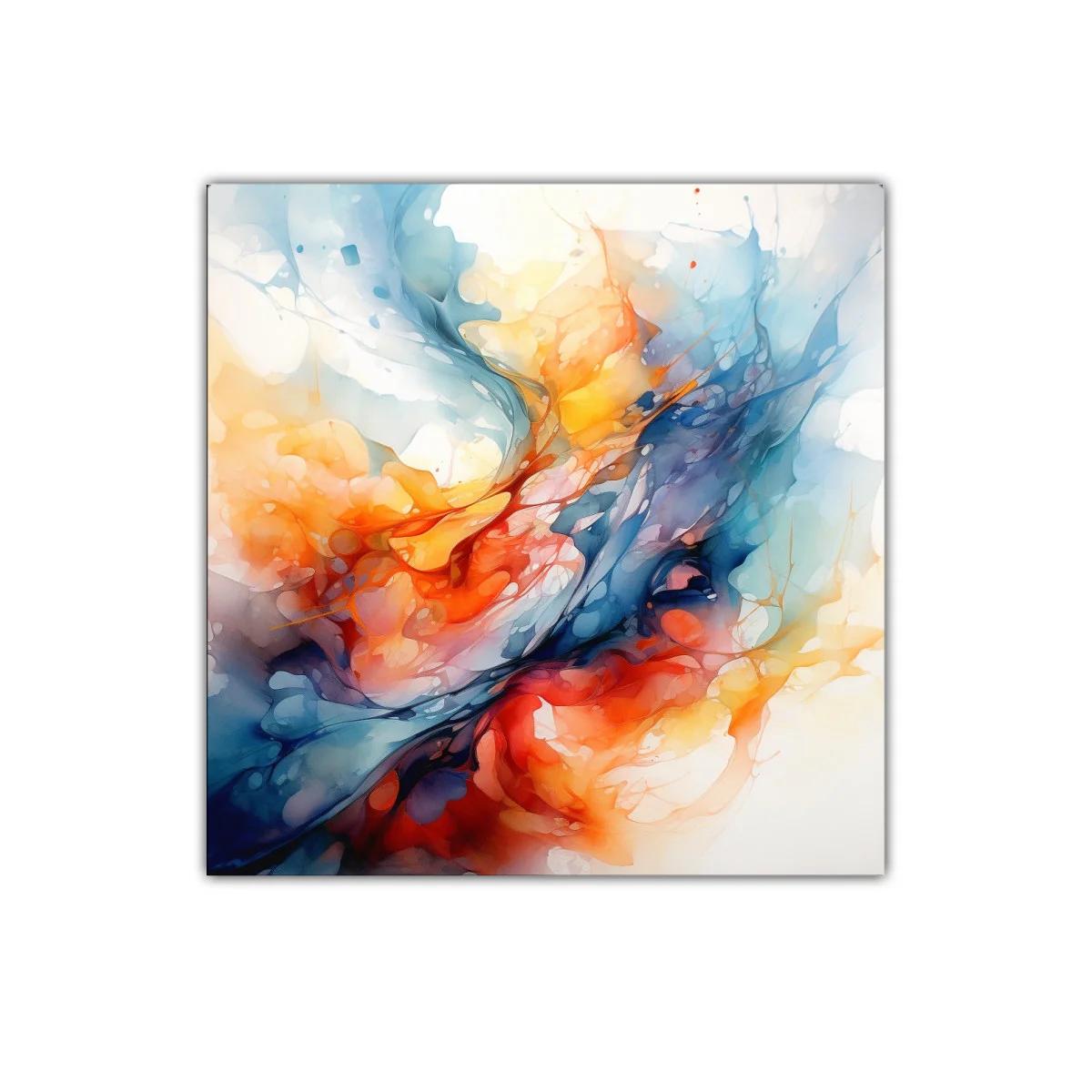 Cuadro abstracto con explosión de colores vivos y suaves — imagen principal