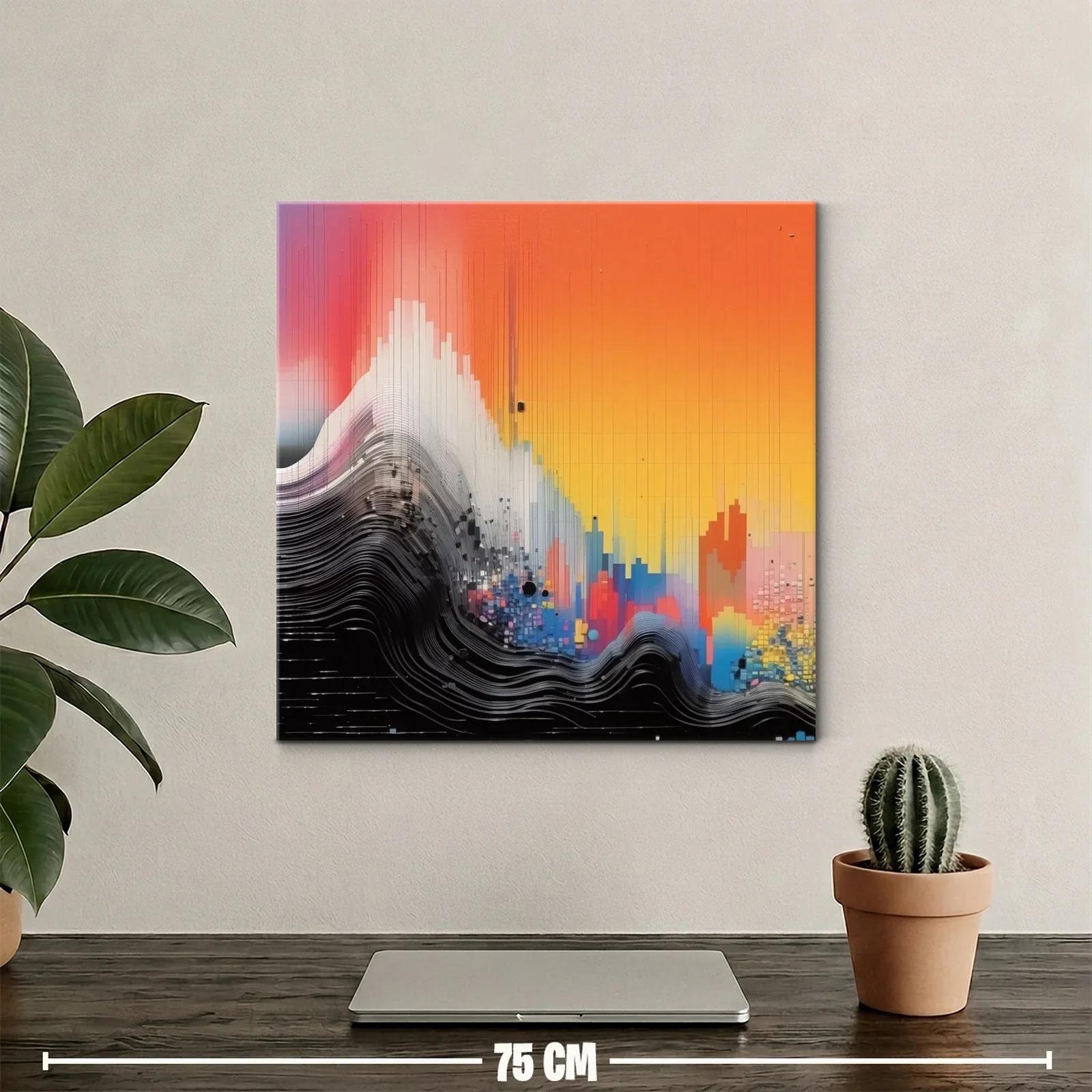 Composición abstracta con vibrantes tonos cálidos y detalles dinámicos — miniatura 2