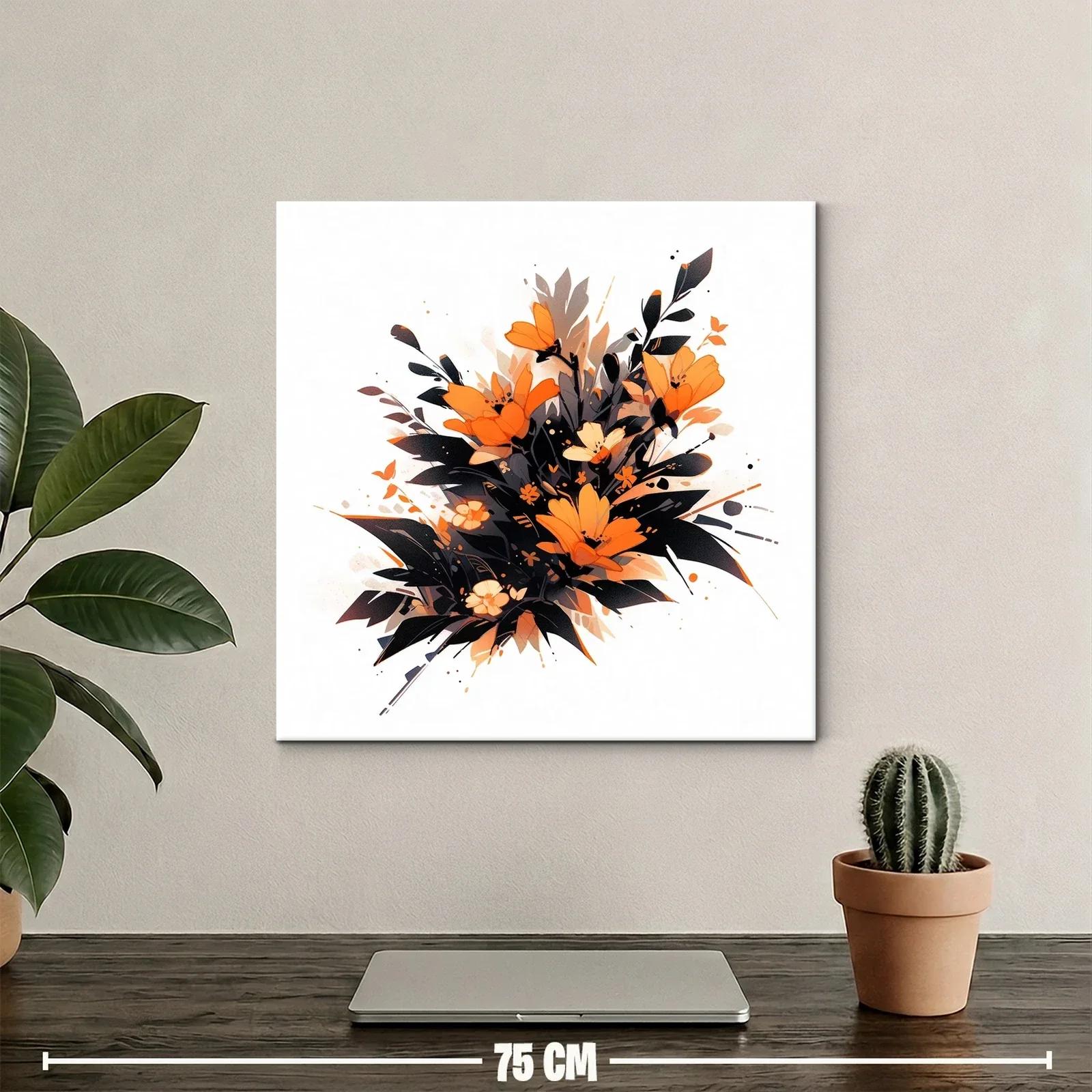 Ramo vibrante de flores naranjas y negras moderno — miniatura 2