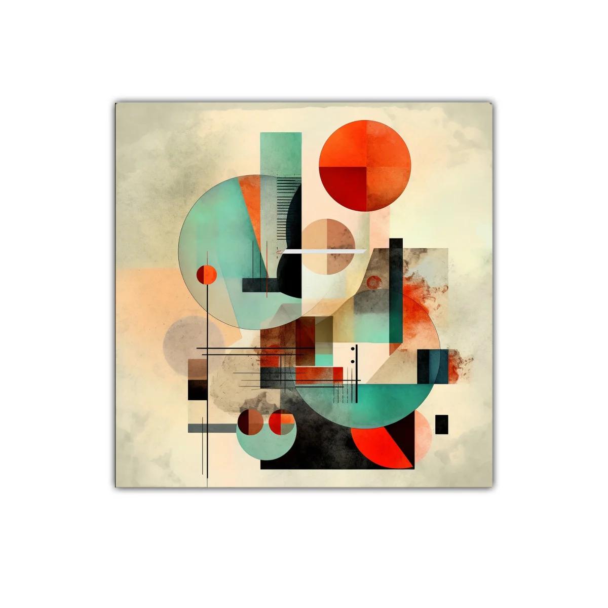 Composición abstracta con formas geométricas y colores vibrantes — imagen principal