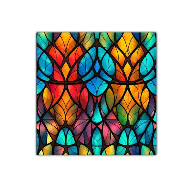 Elegante composición de formas orgánicas en vibrantes colores