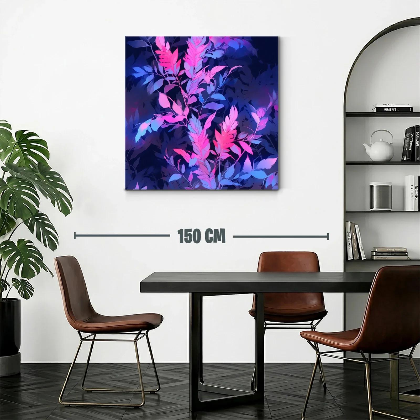 Composición Floral en Tonos Fucsia y Azul Profundo — miniatura 2
