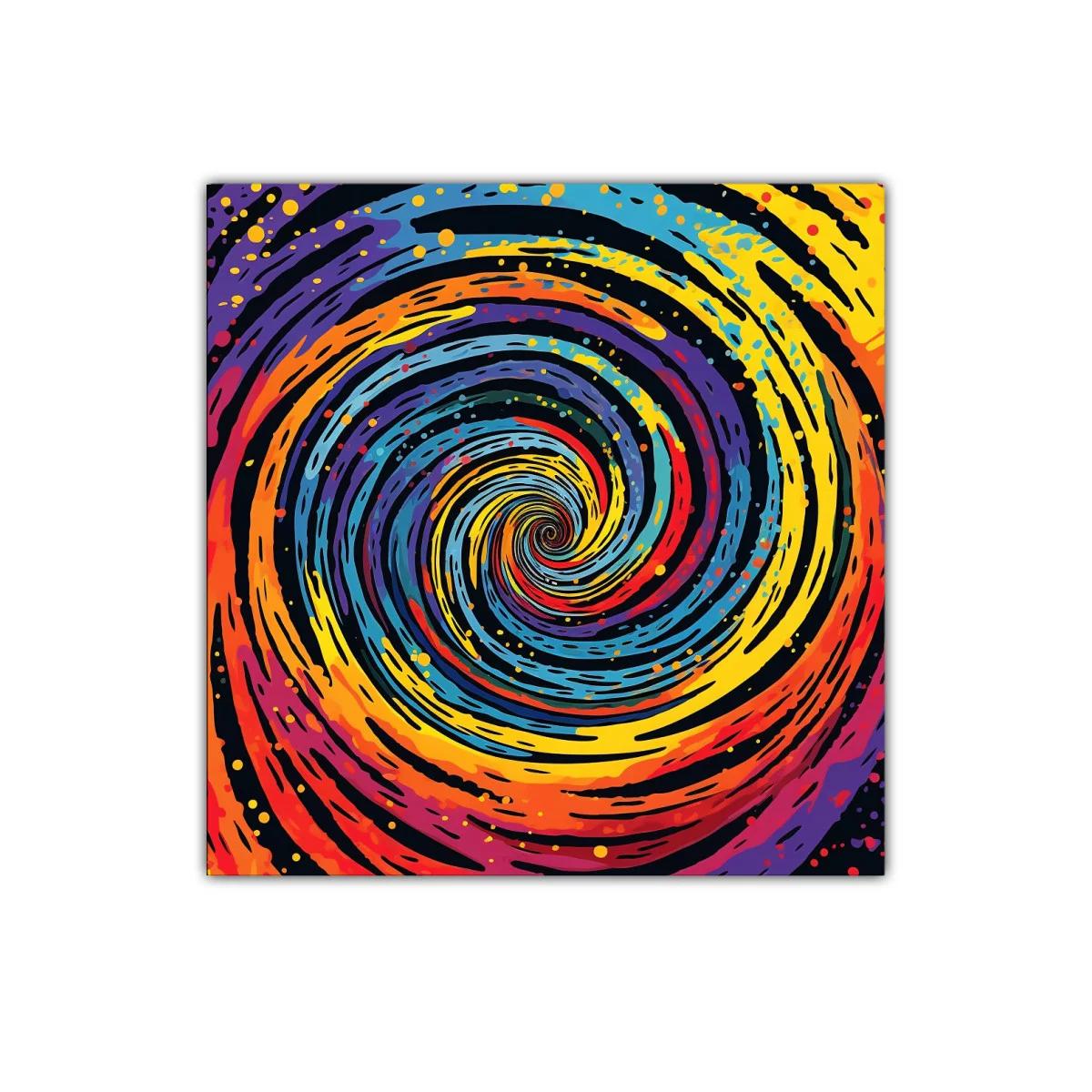 Cuadro Decorativo Espiral Colorida en Movimiento Dinámico — imagen principal