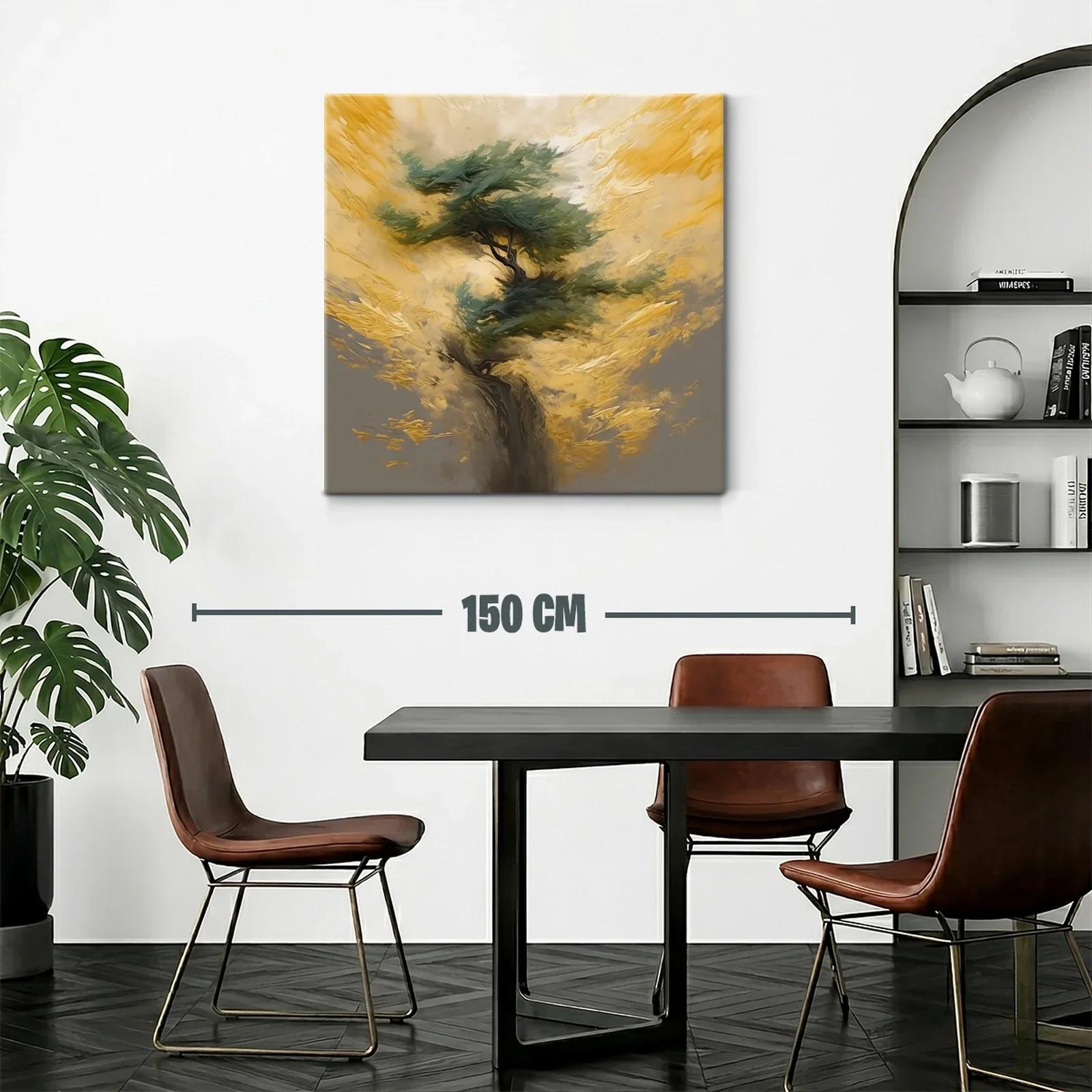 Árbol en tonos dorados con atmósfera etérea y vibrante — miniatura 2
